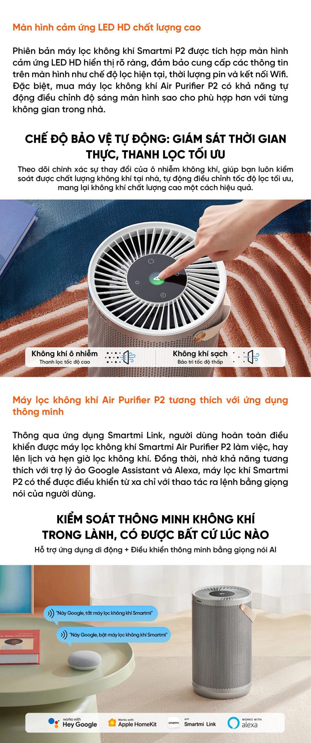 Máy lọc không khí Smartmi Air Purifier P2 - 45W, 28m²