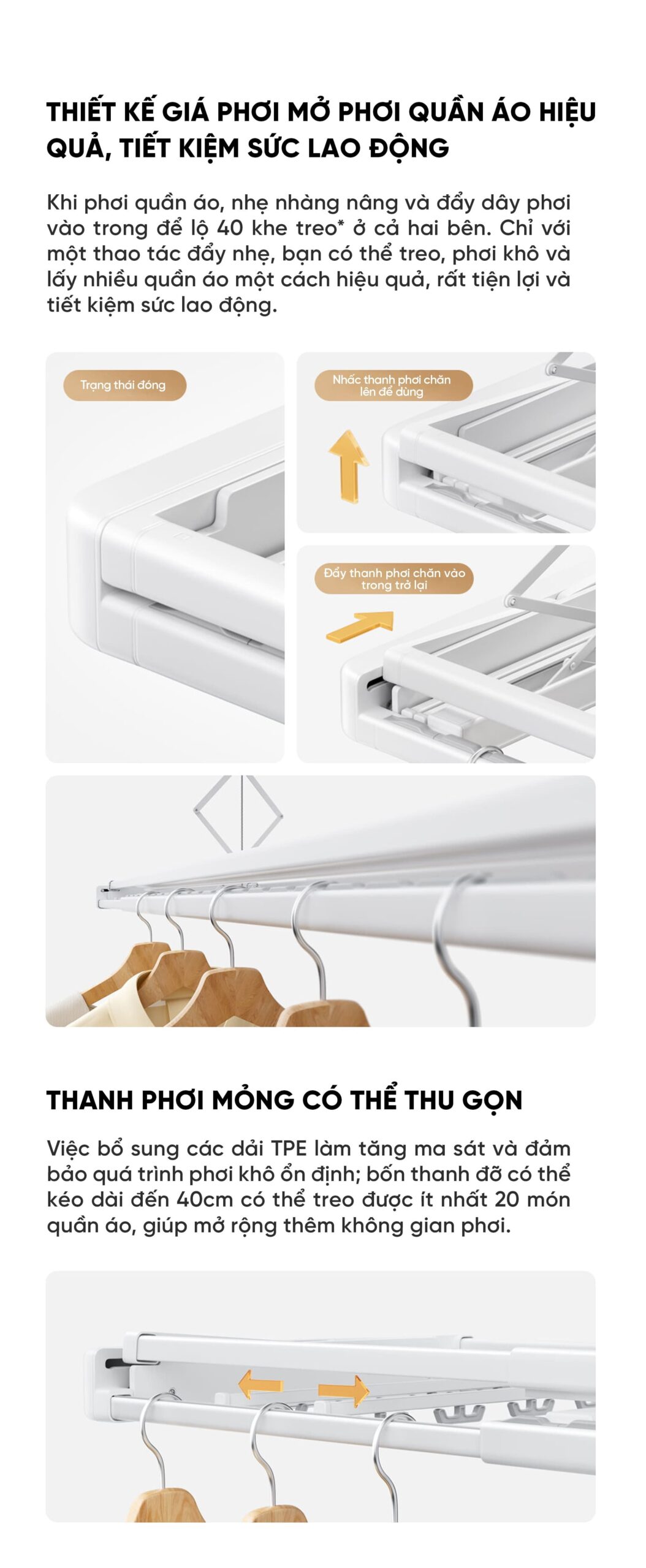 Dàn phơi quần áo tự động Xiaomi Mija Gen 2 Pro Điều khiển qua App Thông Minh