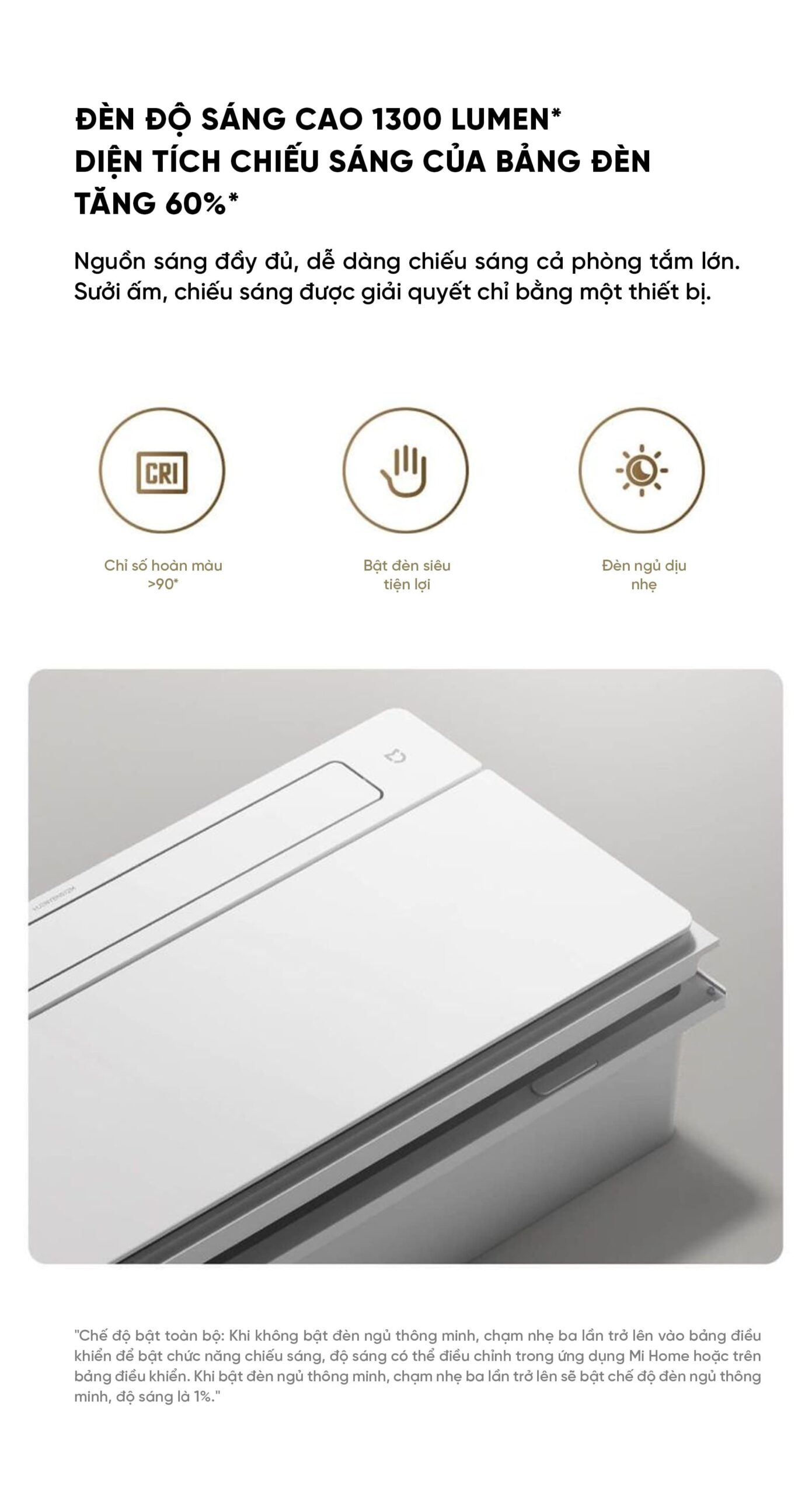 Máy sưởi nhà tắm Xiaomi Mijia N1 MJZNYBN01ZM – Công nghệ sưởi ấm Graphene, khử trùng plasma