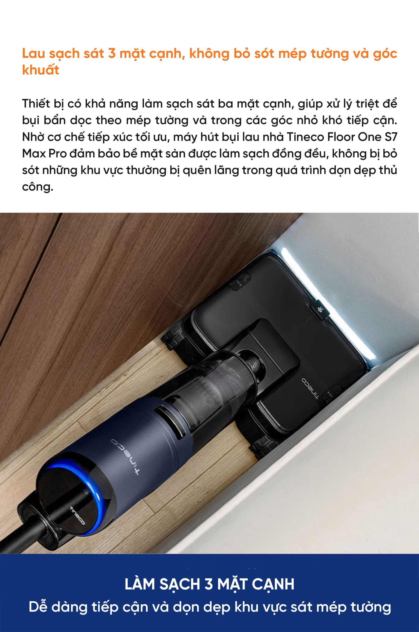 Máy hút bụi lau nhà Tineco Floor One S7 Max Pro – Hàng Chính Hãng