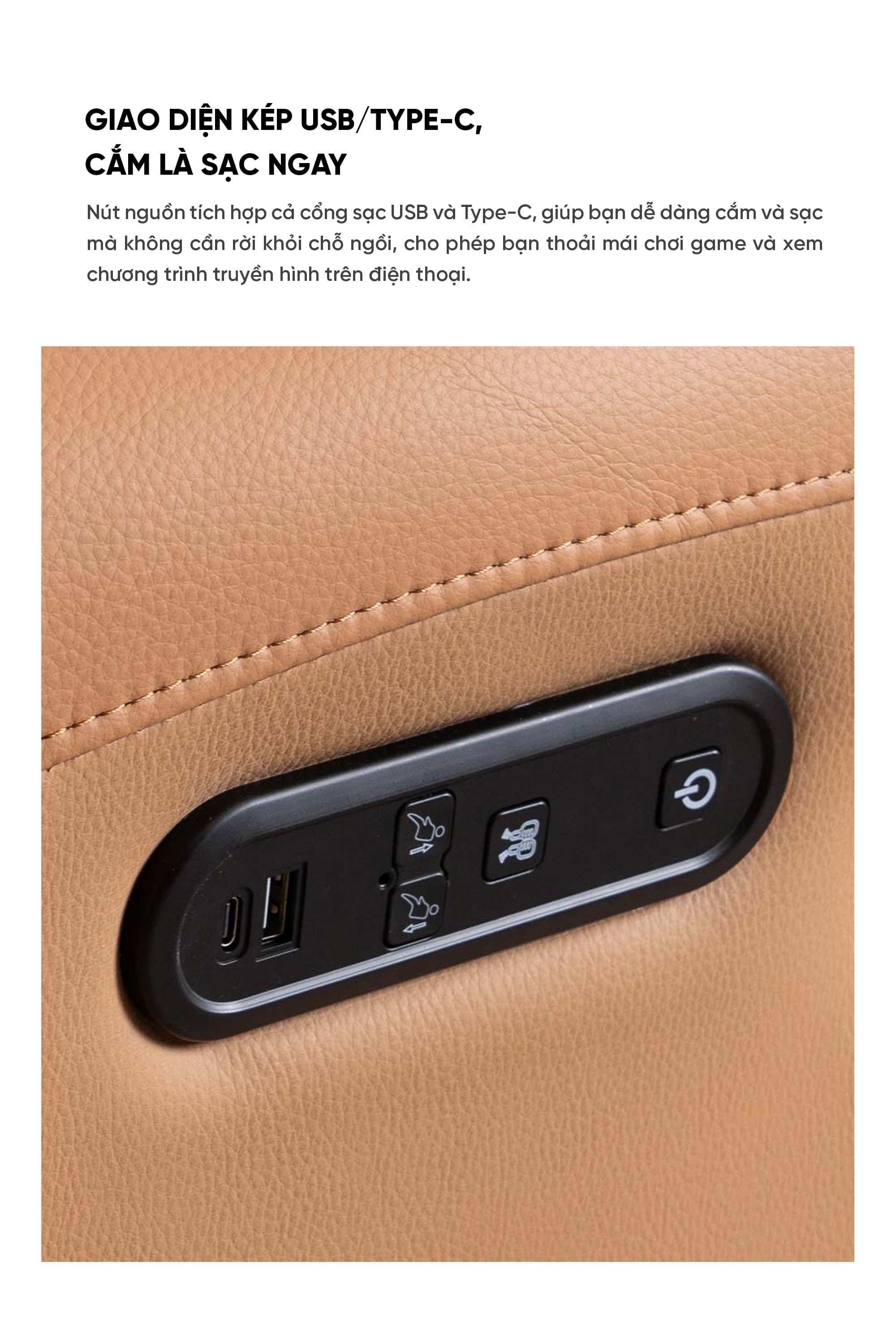 Ghế Sofa Massage Xiaomi Hiện Đại: Xoay, Bập Bênh, Ngả Lưng Điện (Màu Cam)