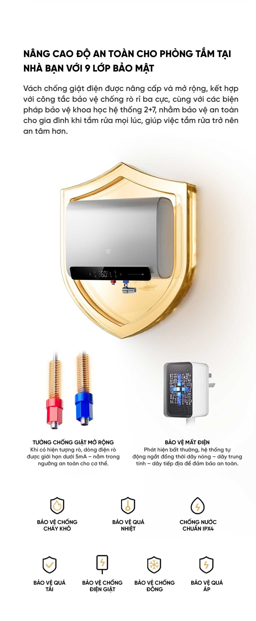 Bình nóng lạnh Xiaomi Mijia P1 60L