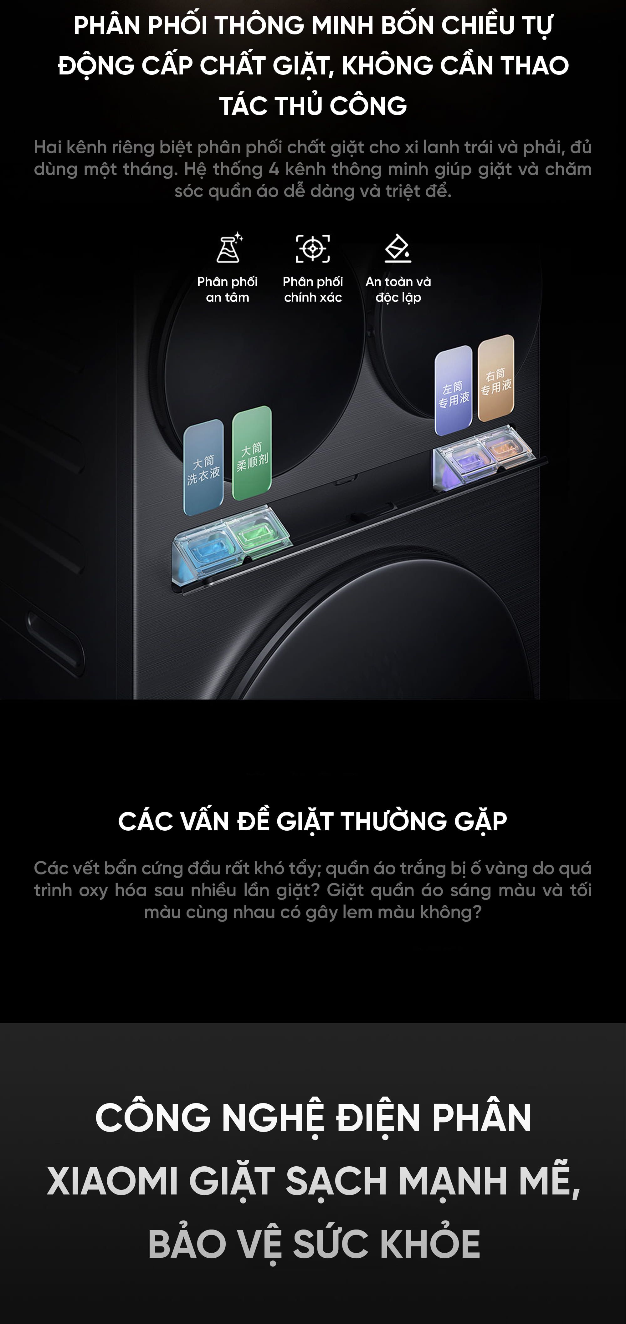 Máy giặt sấy ba vùng Xiaomi Mijia MJ202 Pro 14kg New Model 2026