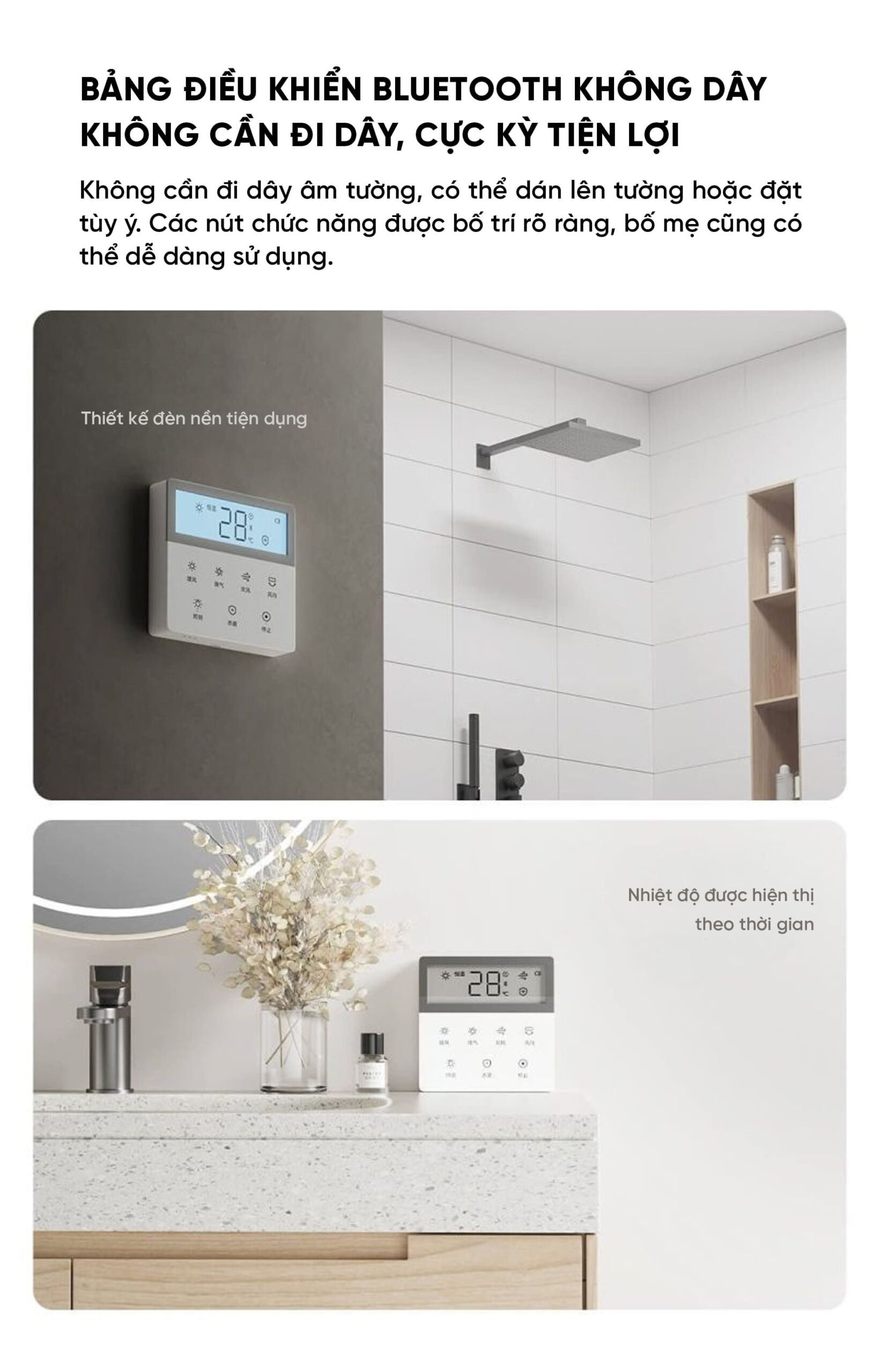 Máy sưởi nhà tắm Xiaomi Mijia N1 MJZNYBN01ZM – Công nghệ sưởi ấm Graphene, khử trùng plasma