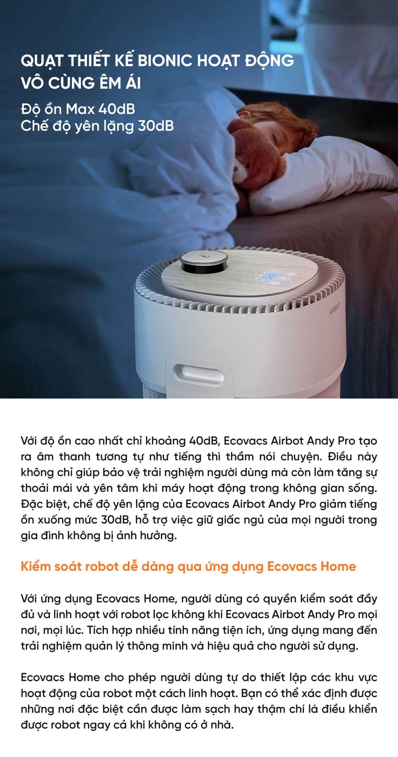 Robot lọc không khí Ecovacs Airbot Andy Pro