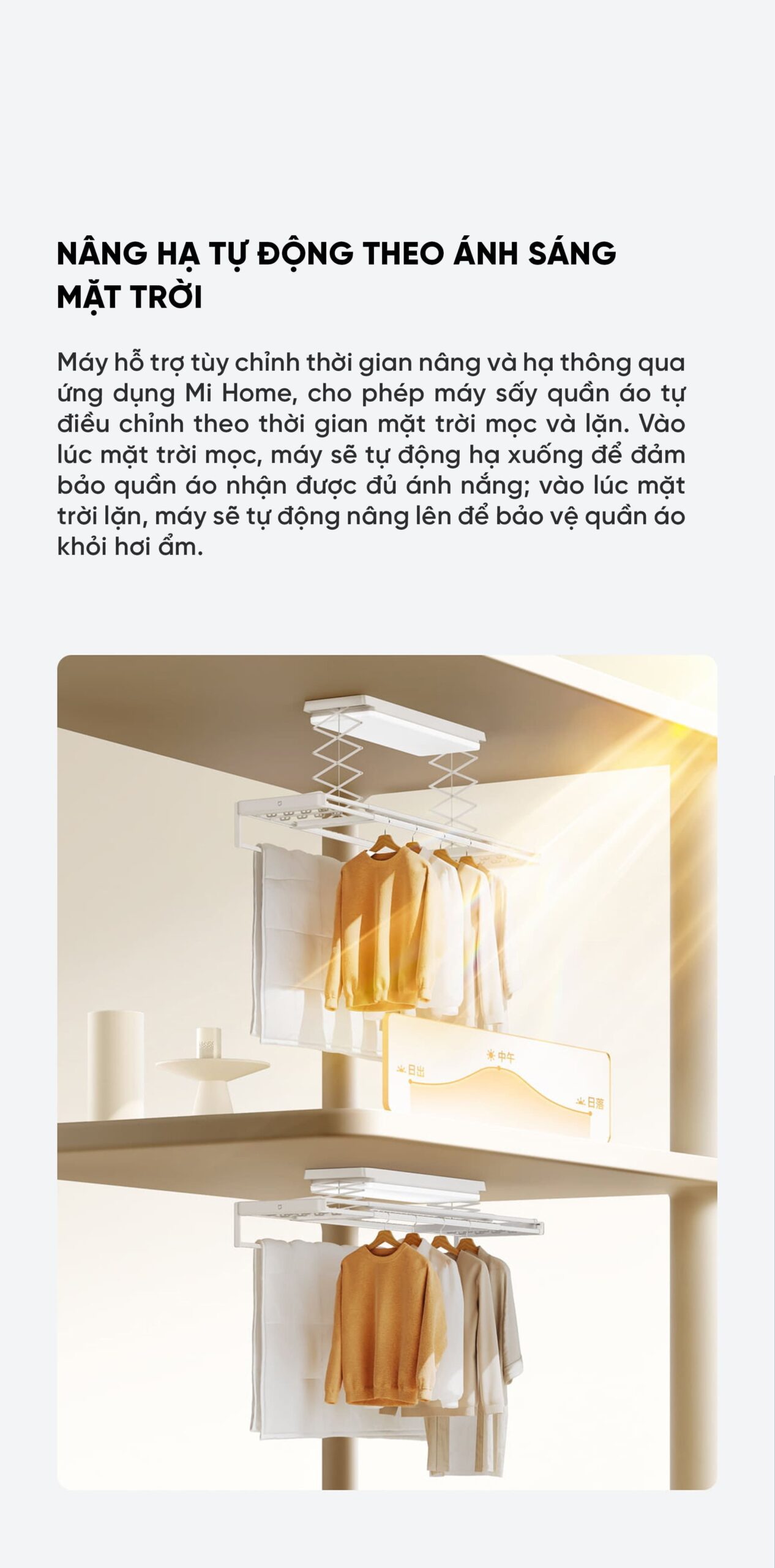 Dàn phơi quần áo tự động Xiaomi Mija Gen 2 Pro Điều khiển qua App Thông Minh