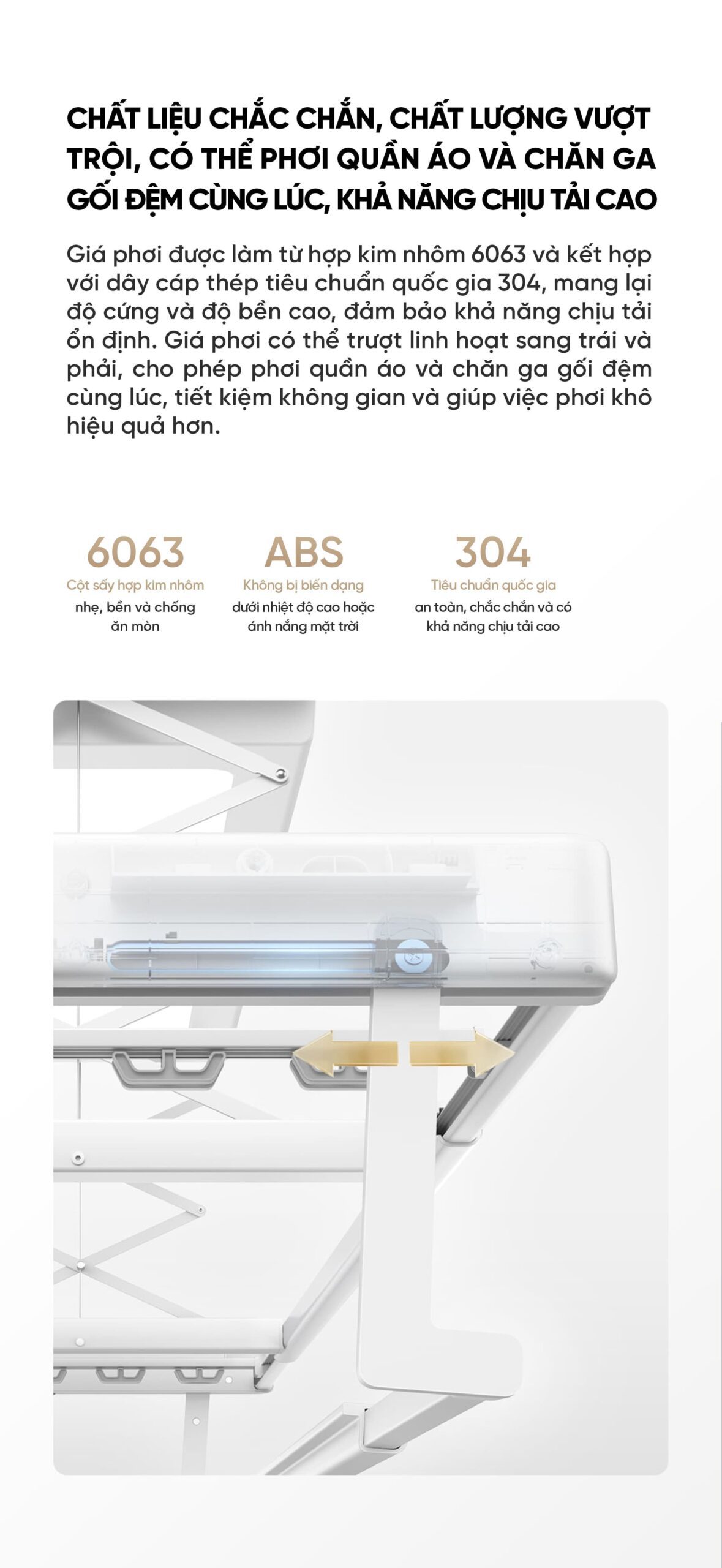Dàn phơi quần áo tự động Xiaomi Mija Gen 2 Điều khiển qua App Thông Minh