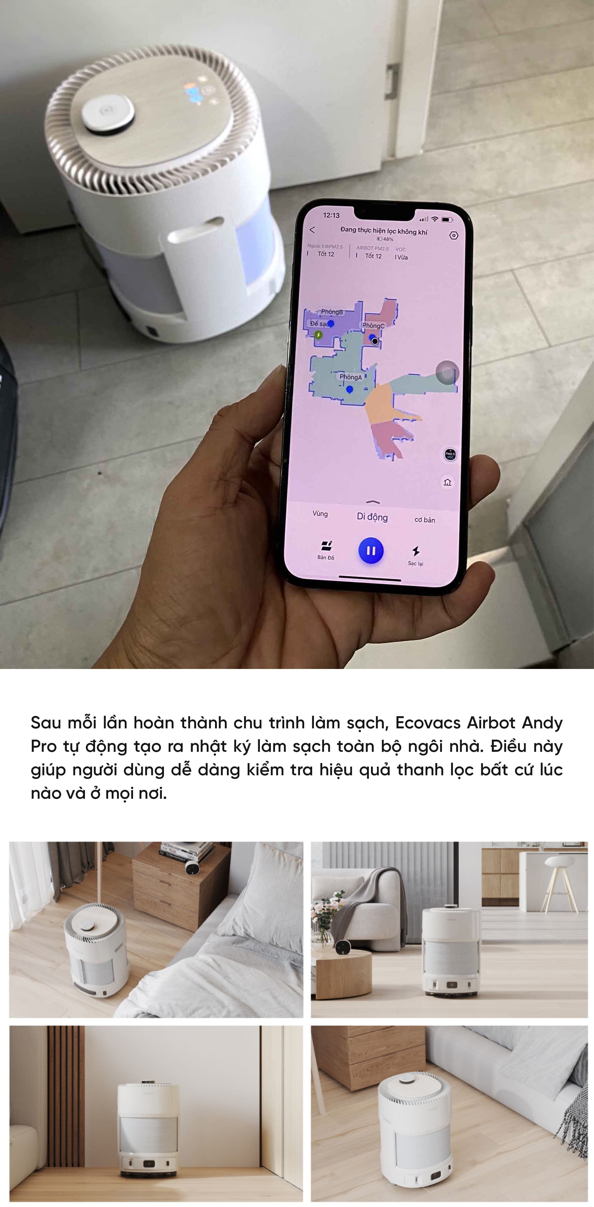 Robot lọc không khí Ecovacs Airbot Andy Pro