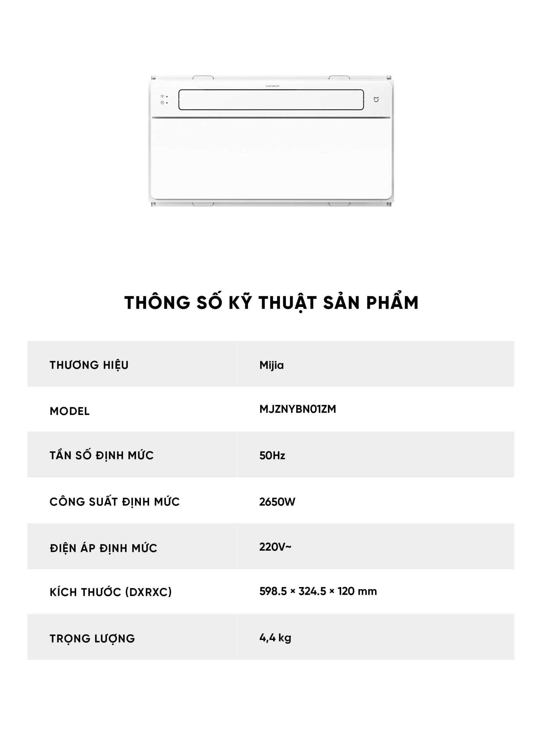 Máy sưởi nhà tắm Xiaomi Mijia N1 MJZNYBN01ZM – Công nghệ sưởi ấm Graphene, khử trùng plasma