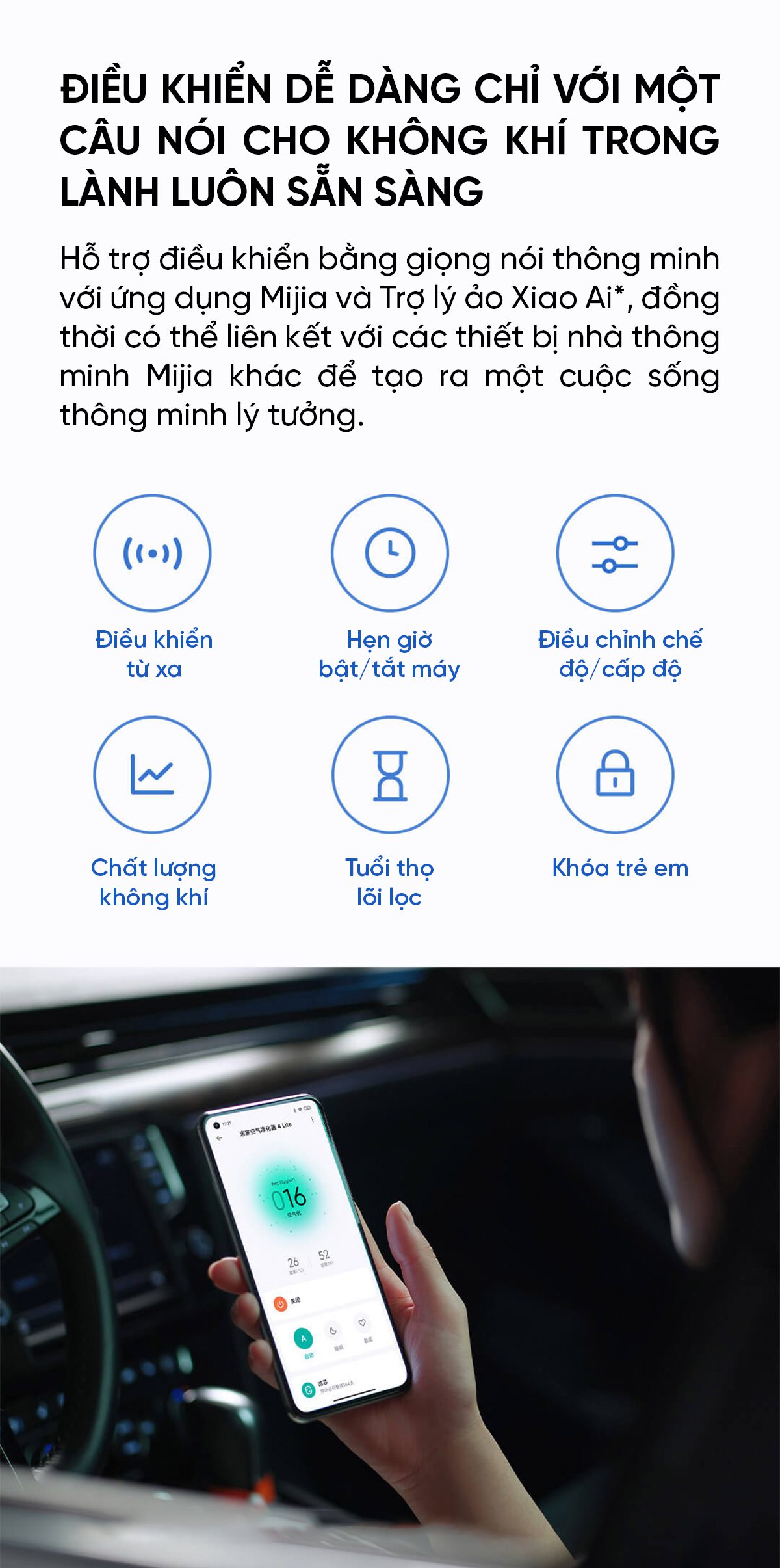 Máy Lọc Không Khí Xiaomi Mi Air Purifier 4 Lite