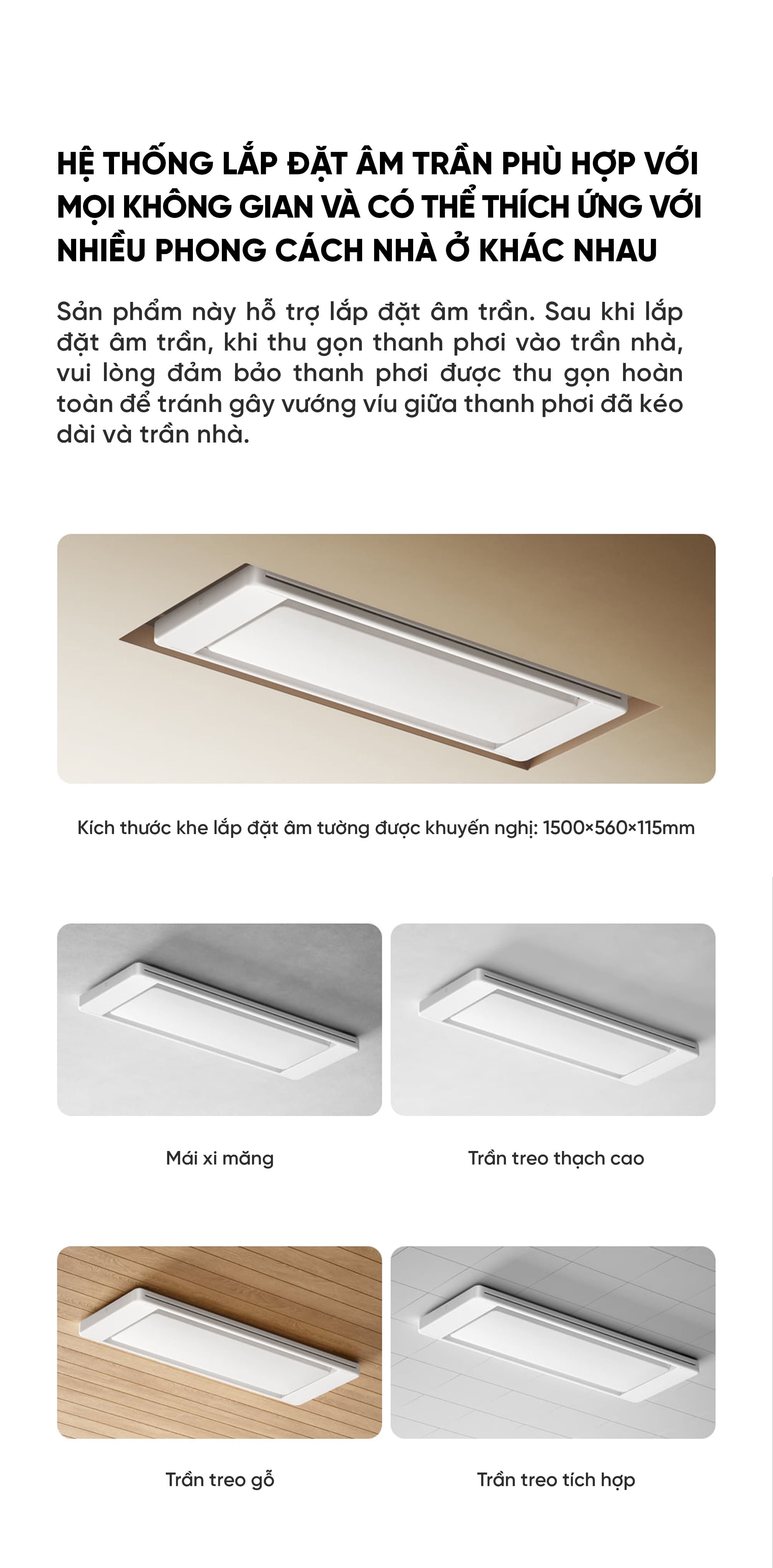 Dàn phơi quần áo tự động Xiaomi Mija Gen 2 Pro Điều khiển qua App Thông Minh