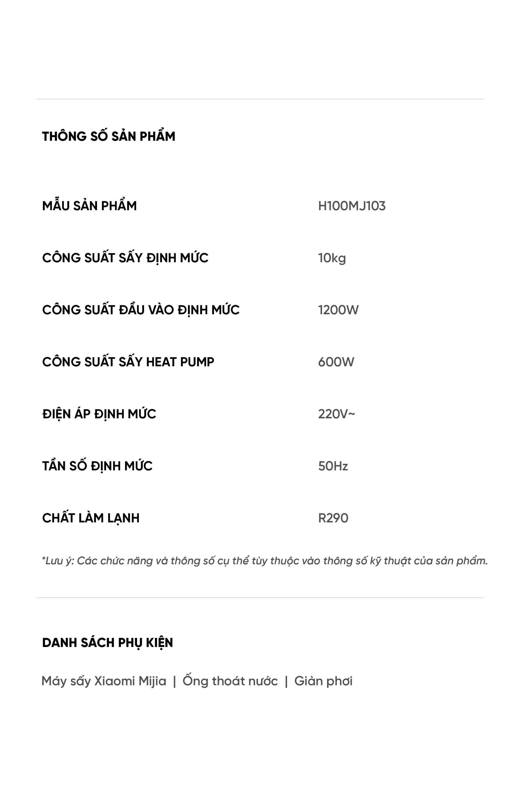 Máy sấy quần áo Xiaomi Mijia H100MJ103 sấy 10kg