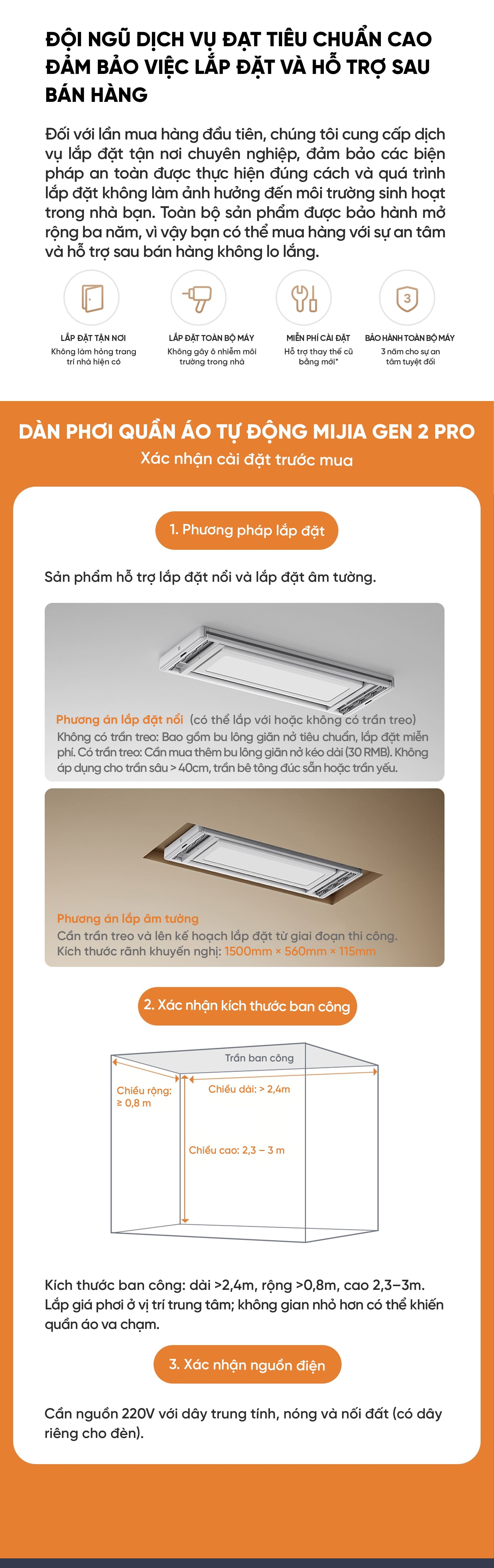 Dàn phơi quần áo tự động Xiaomi Mija Gen 2 Pro Điều khiển qua App Thông Minh