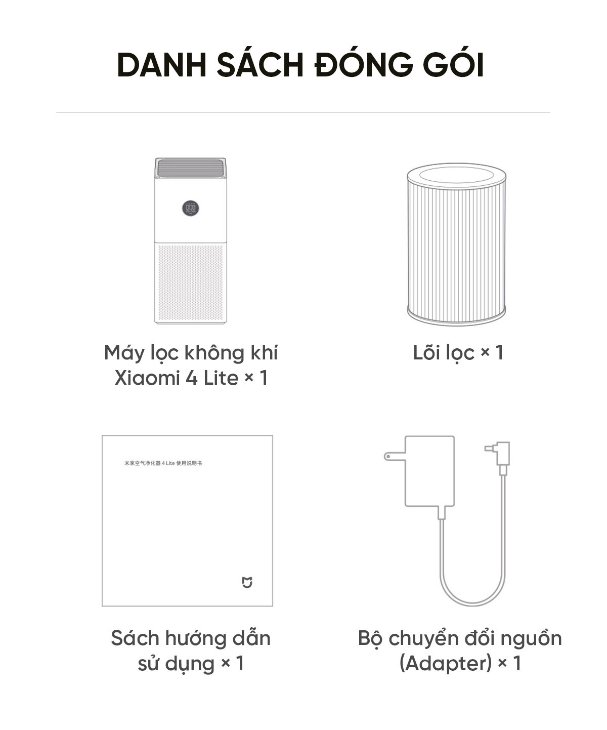 Máy Lọc Không Khí Xiaomi Mi Air Purifier 4 Lite
