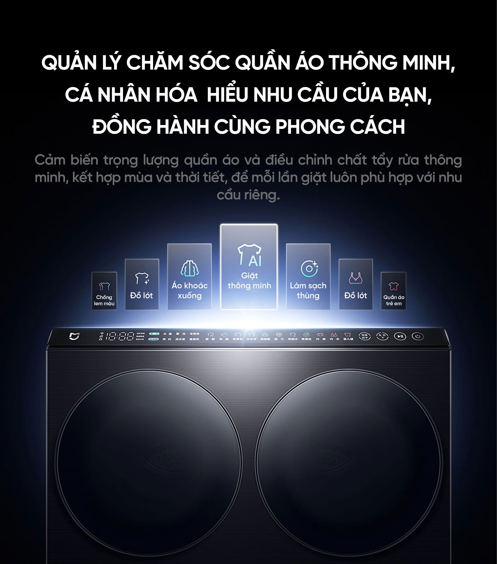 Máy giặt sấy ba vùng Xiaomi Mijia MJ202 Pro 14kg New Model 2026
