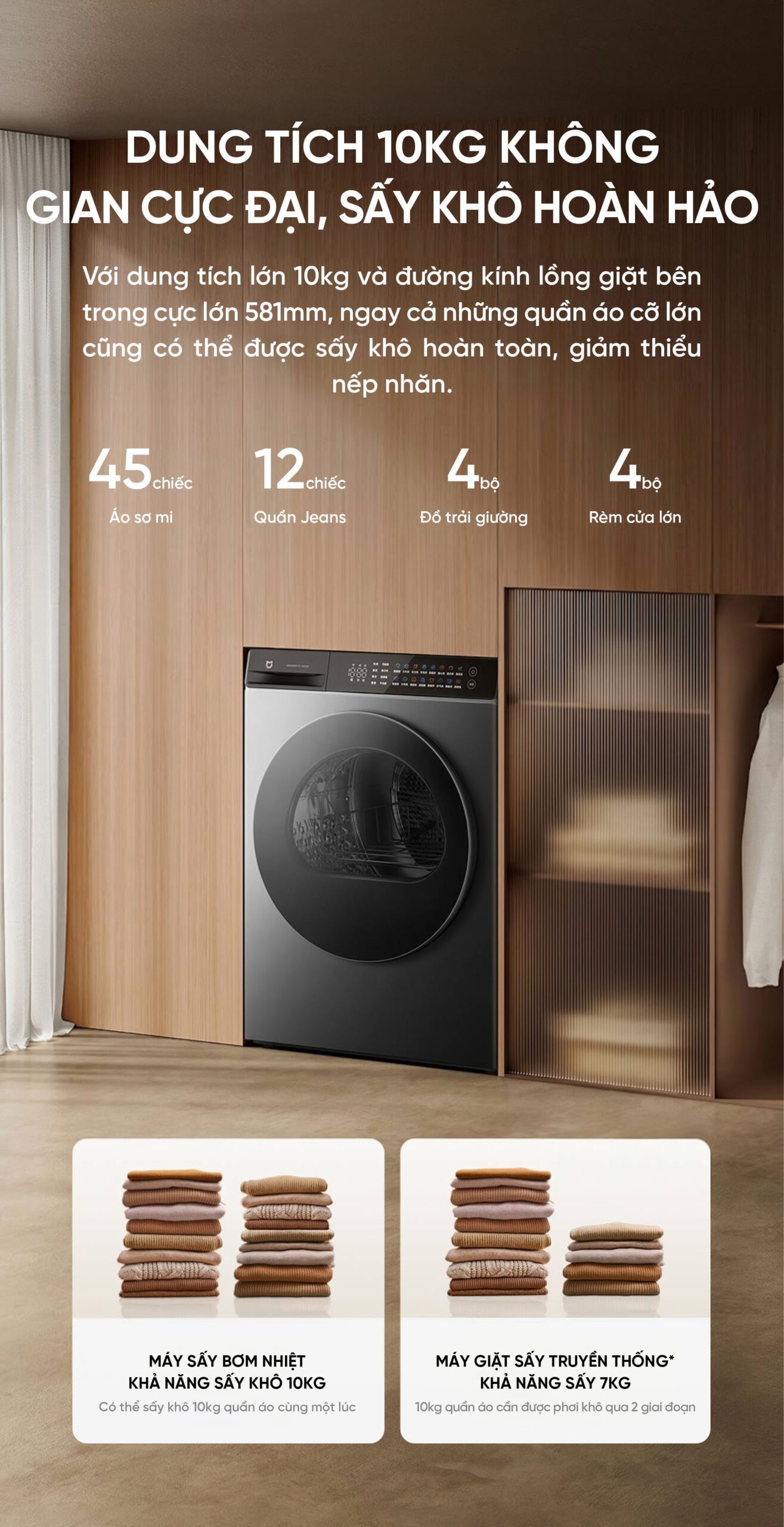 Máy sấy quần áo Xiaomi Mijia H100MJ103 sấy 10kg