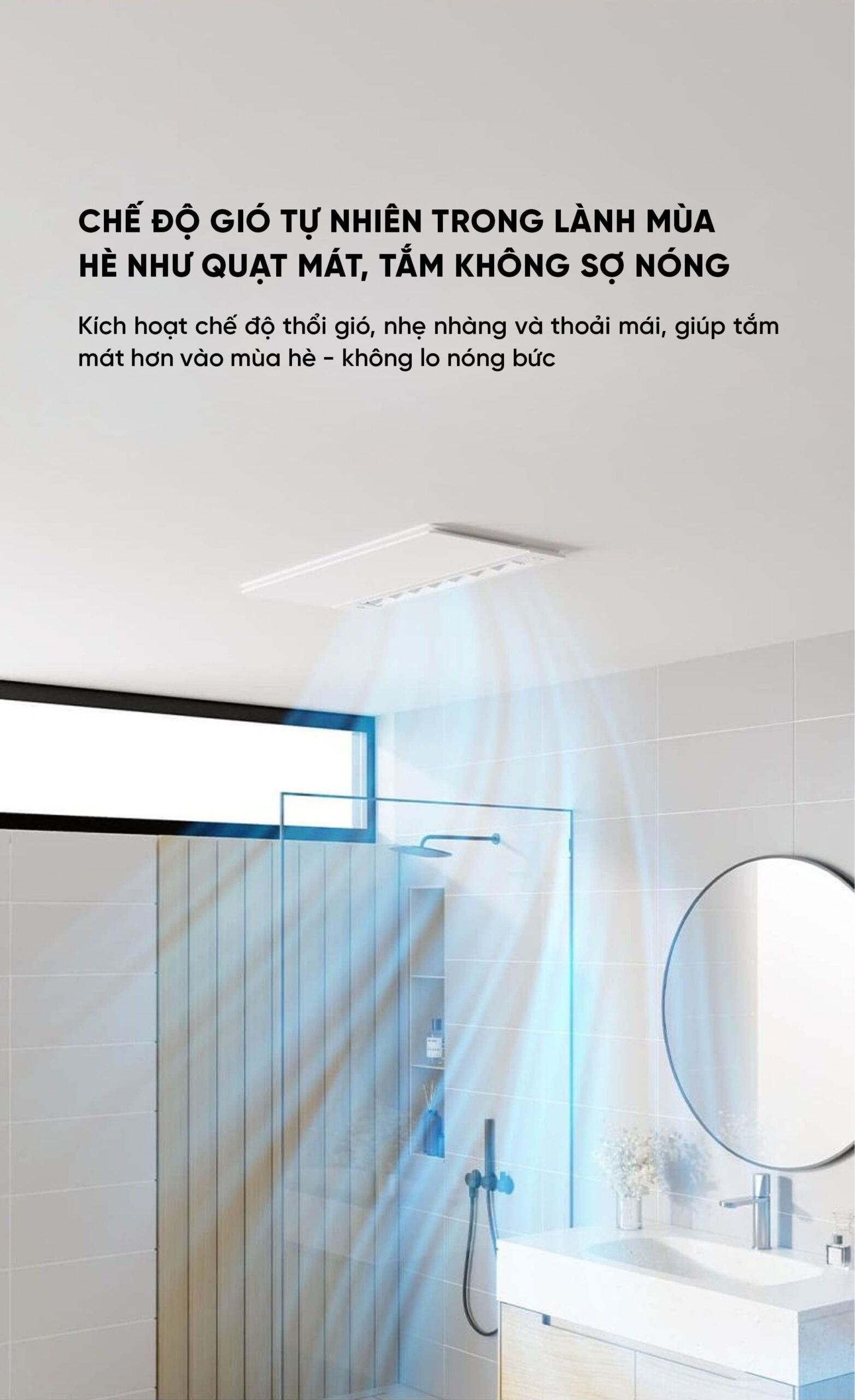 Máy sưởi nhà tắm Xiaomi Mijia N1 MJZNYBN01ZM – Công nghệ sưởi ấm Graphene, khử trùng plasma