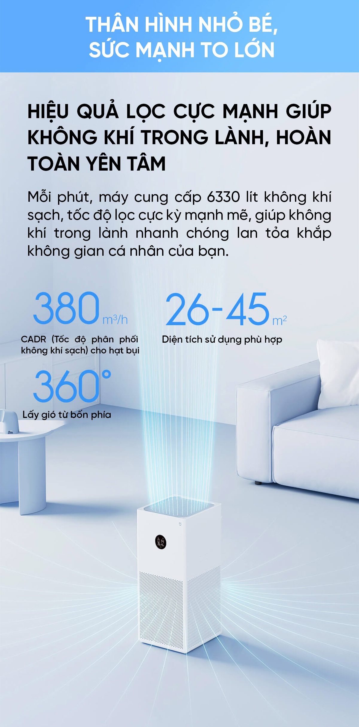 Máy Lọc Không Khí Xiaomi Mi Air Purifier 4 Lite