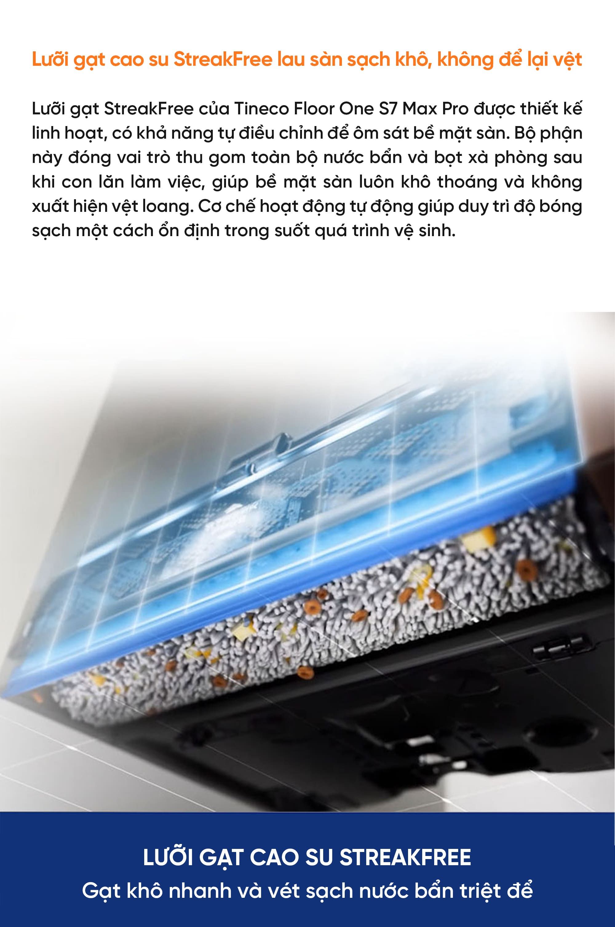 Máy hút bụi lau nhà Tineco Floor One S7 Max Pro – Hàng Chính Hãng