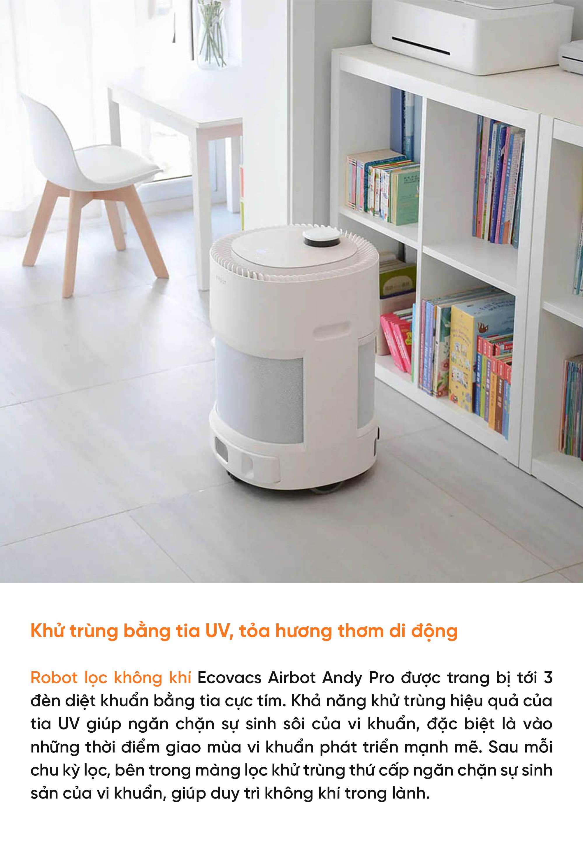 Robot lọc không khí Ecovacs Airbot Andy Pro