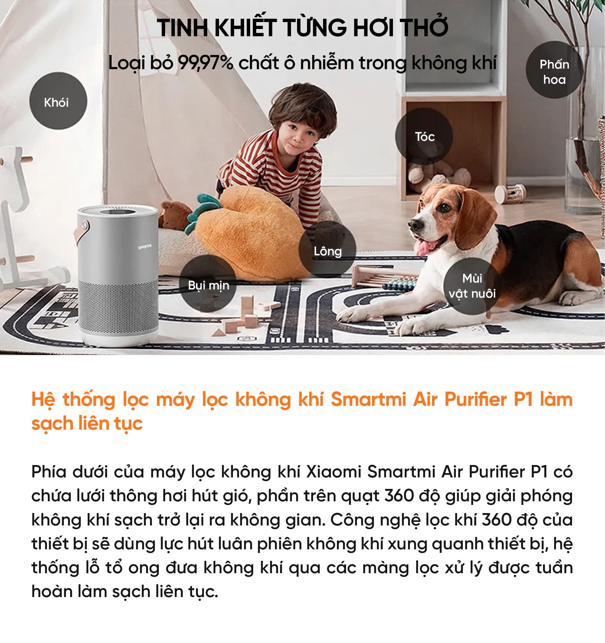 Máy lọc không khí Xiaomi Smartmi Air Purifier P1