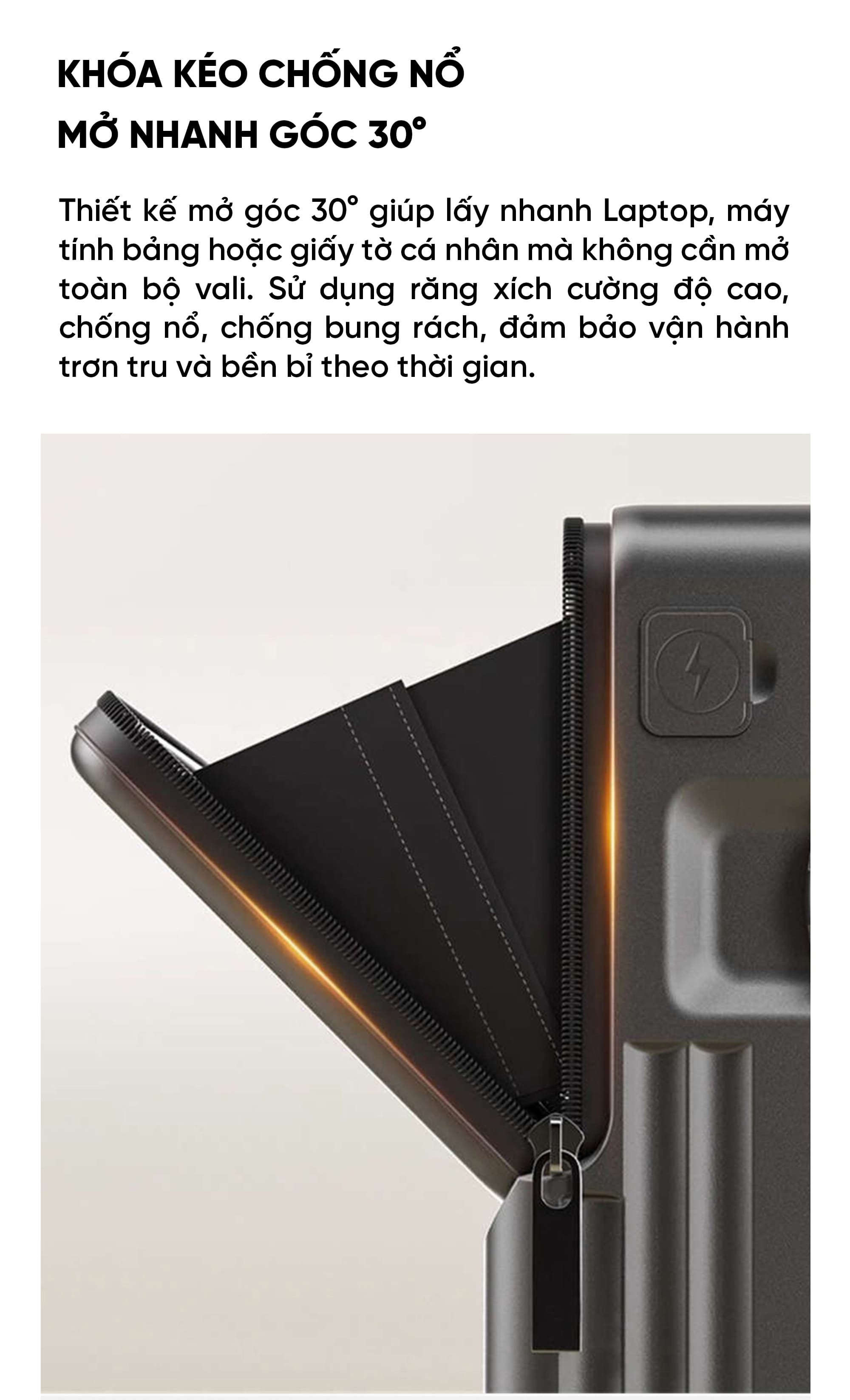 Vali du lịch Xiaomi có bánh xe xoay 360 độ