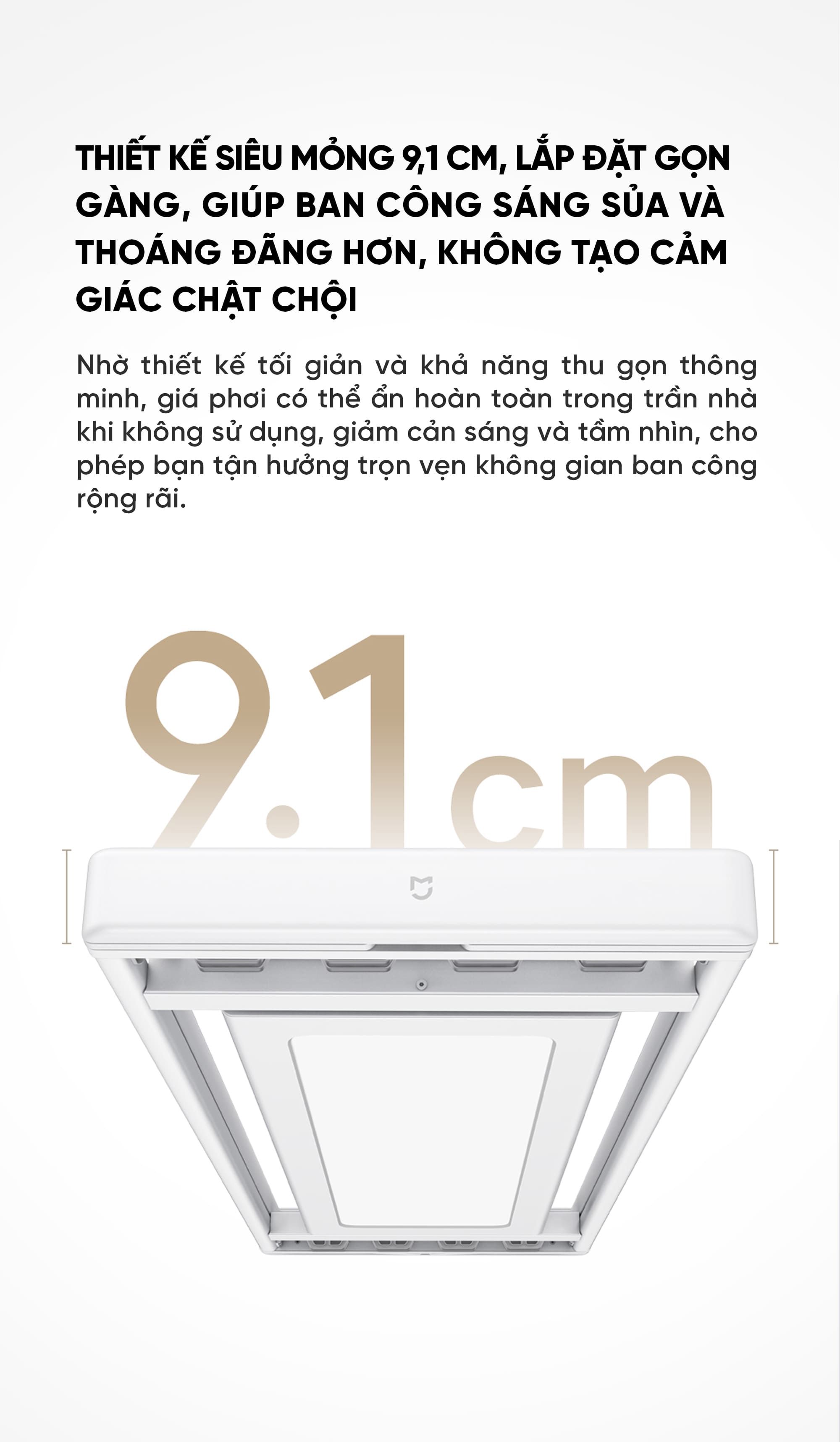 Dàn phơi quần áo tự động Xiaomi Mija Gen 2 Điều khiển qua App Thông Minh