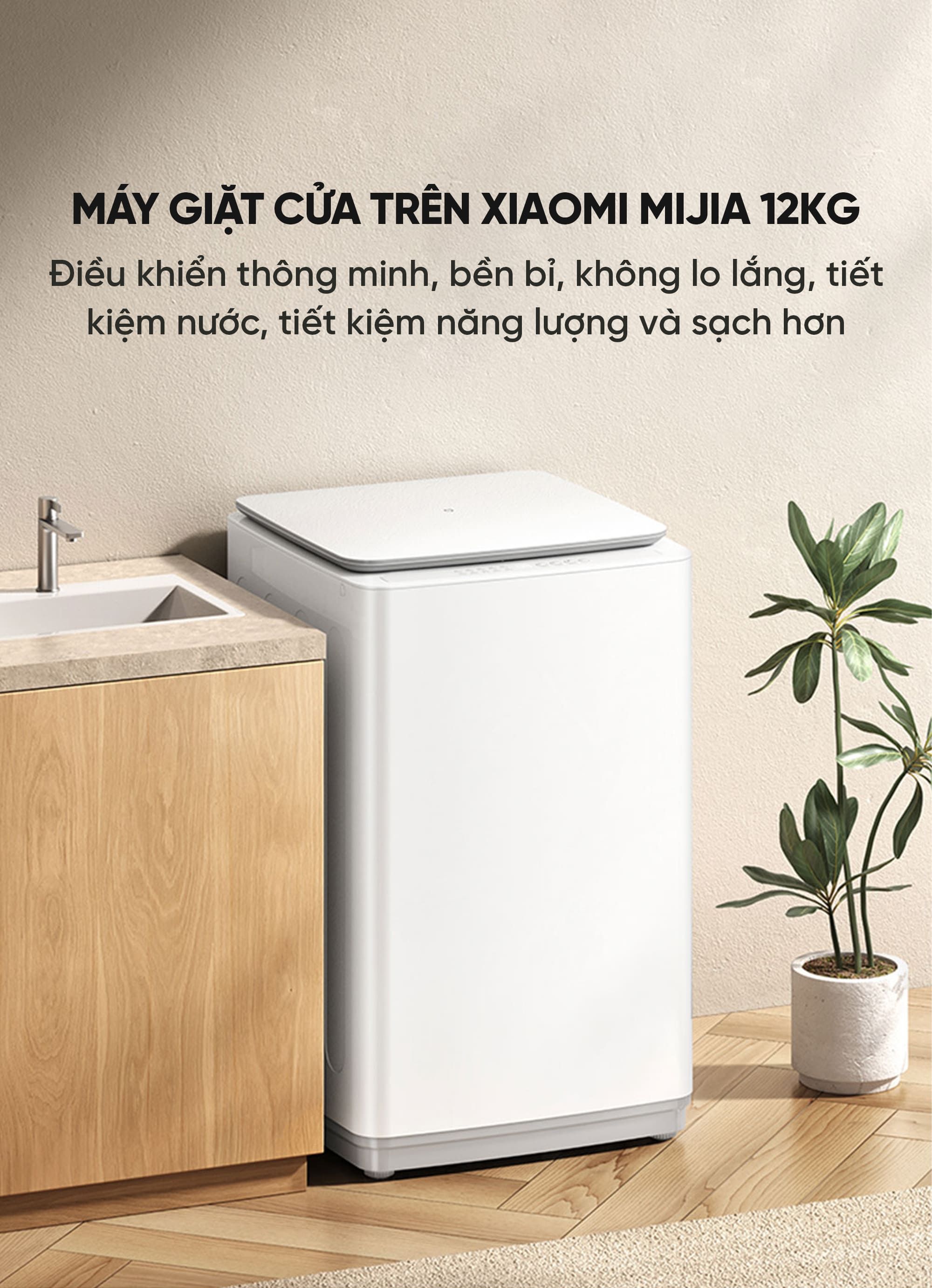 Máy giặt cửa trên Xiaomi Mijia XQB120MJ201 giặt 12kg