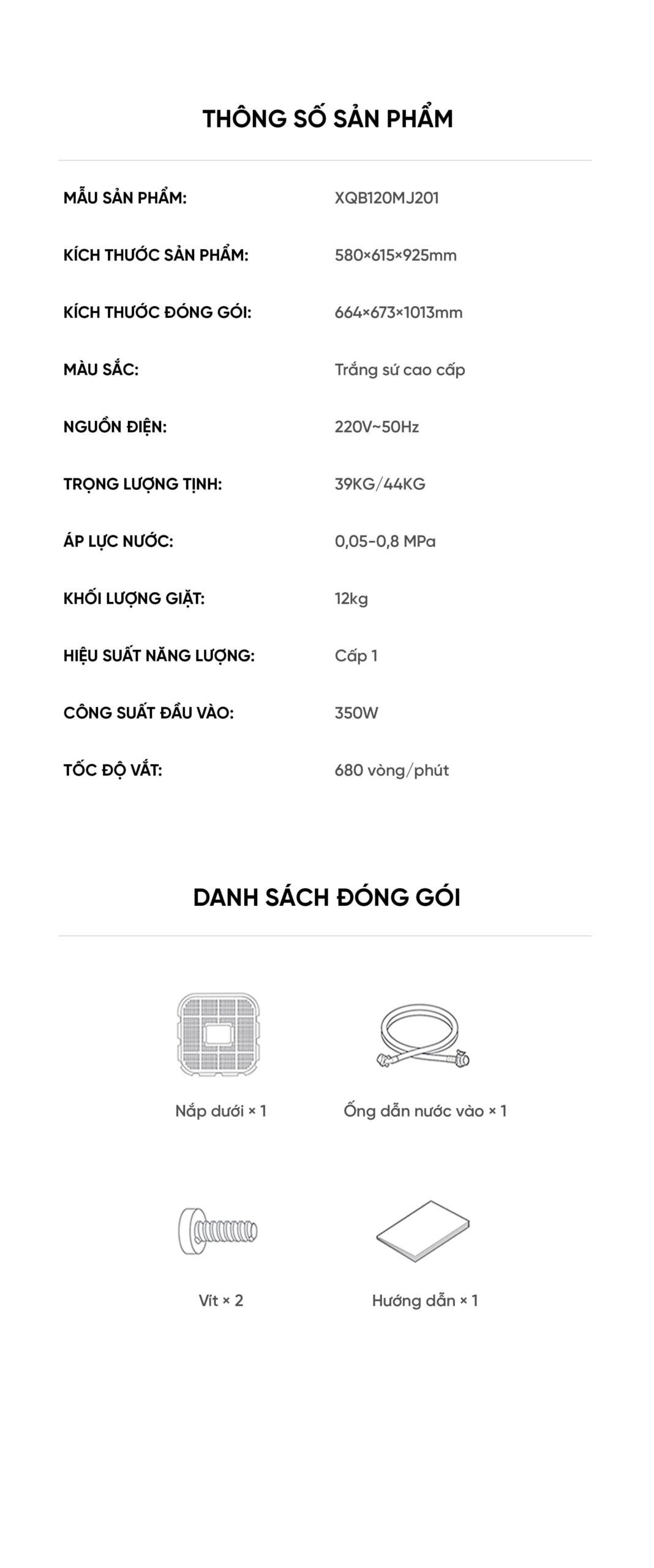 Máy giặt cửa trên Xiaomi Mijia XQB120MJ201 giặt 12kg
