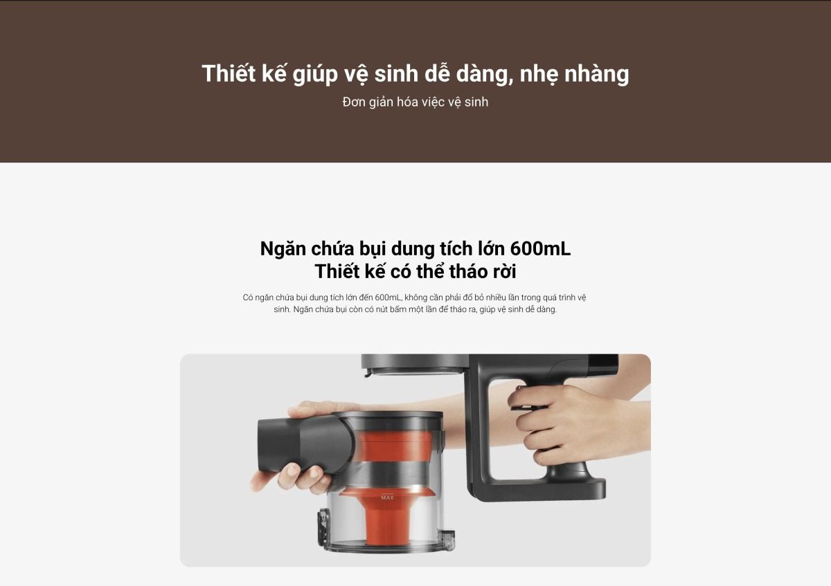 Máy hút bụi cầm tay không dây Xiaomi Vacuum Cleaner G20 Max