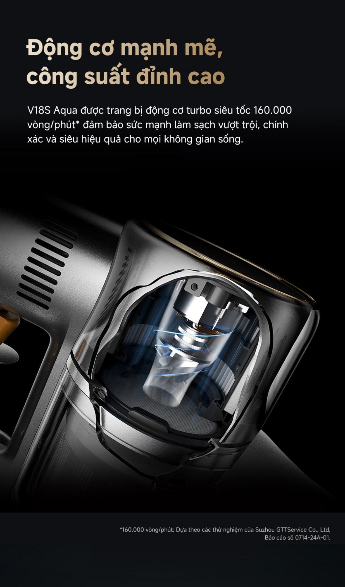 Máy hút bụi cầm tay không dây Dreame V18S Aqua