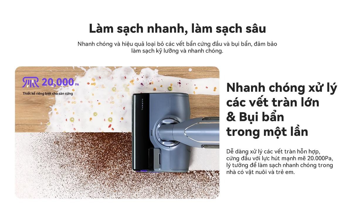 Narwal S20 Pro gập nghiêng 180°