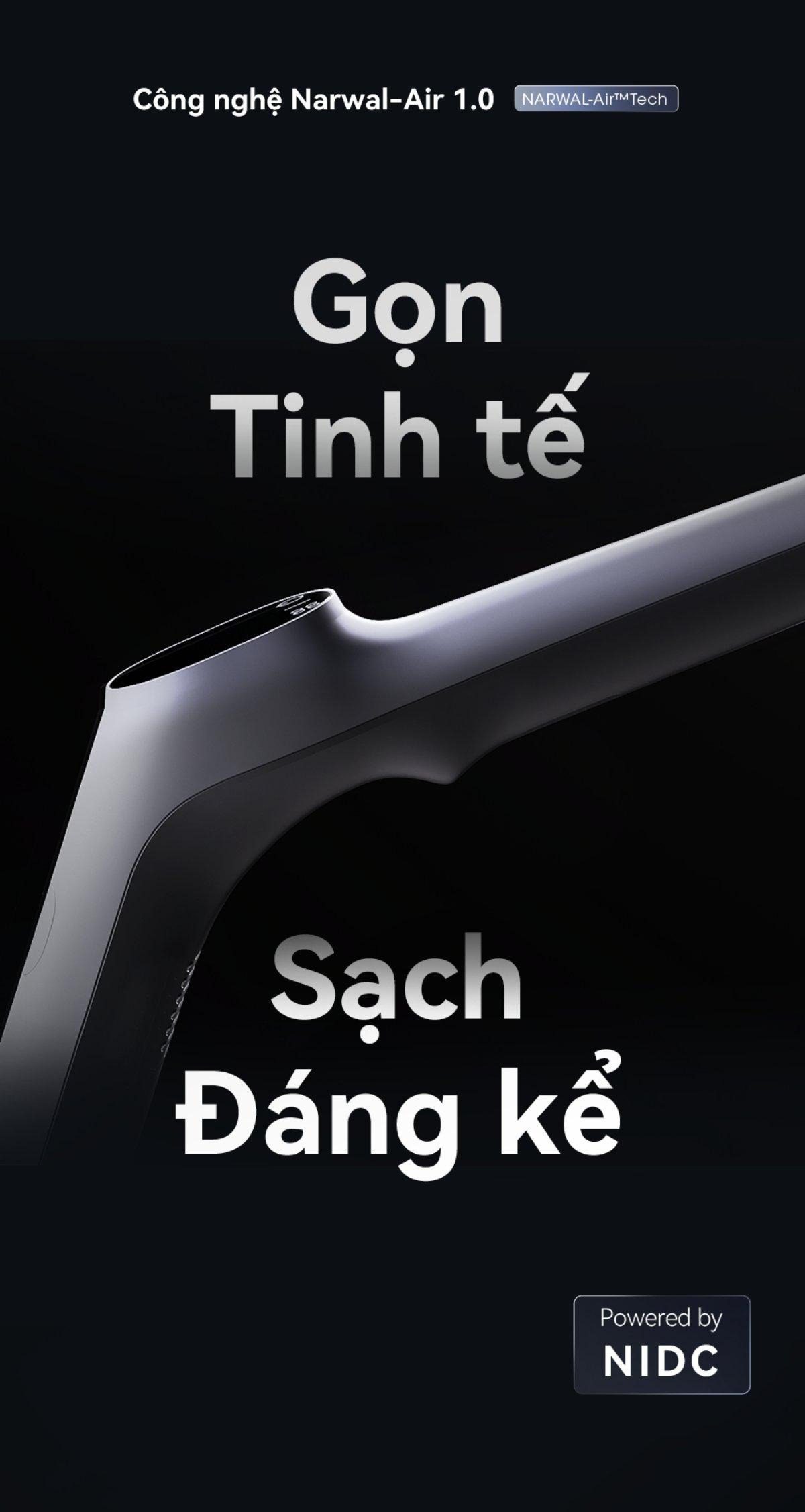 Narwal S20 gập nghiêng 180°
