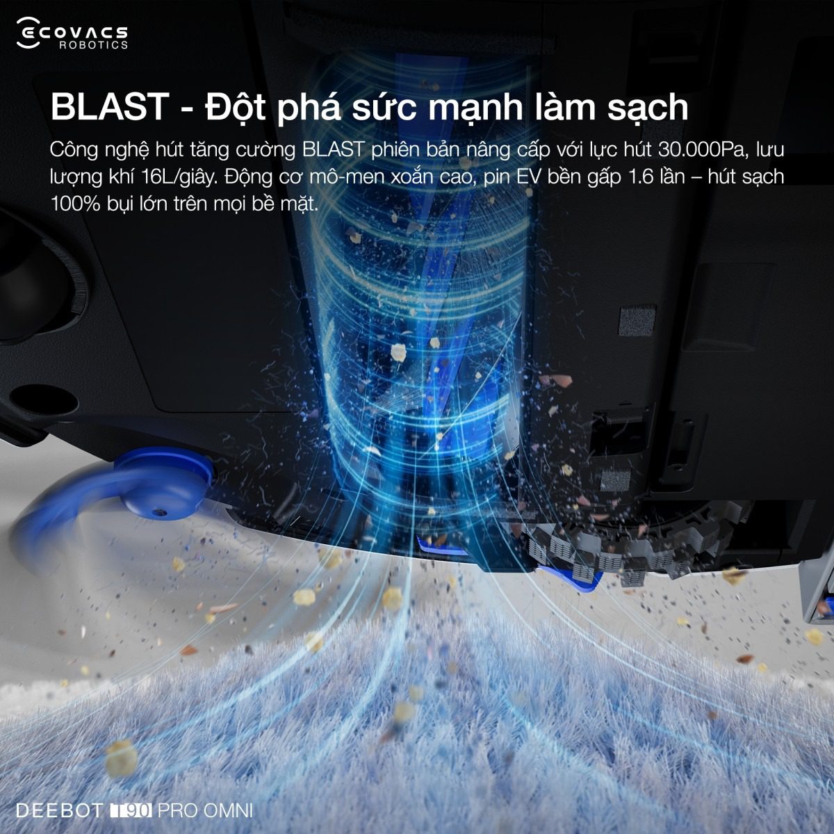 Robot hút bụi Ecovacs T90 Pro Omni