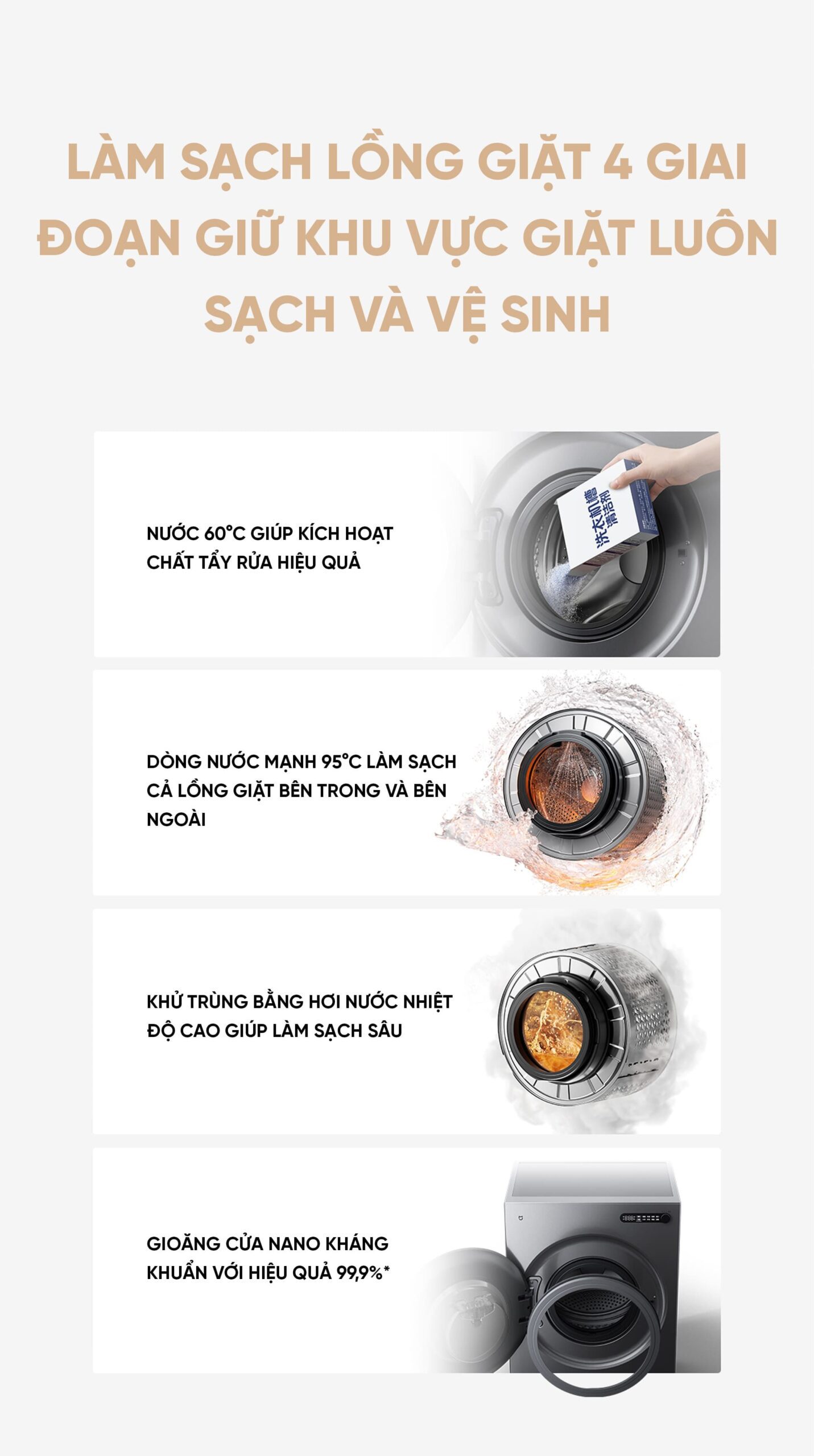 Máy giặt Xiaomi Mijia XQG100MJ205 10kg Phiên bản 2026 Lắp âm tường