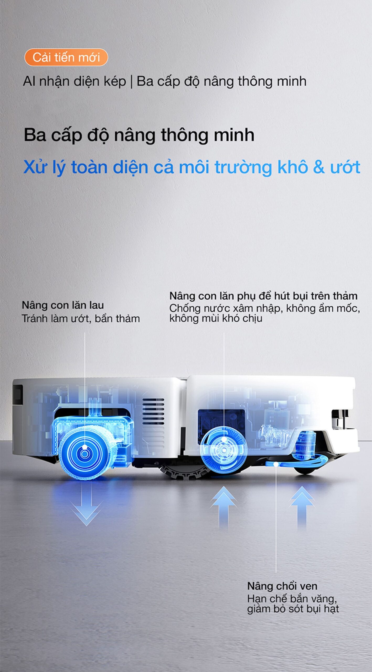 Robot hút bụi lau nhà Ecovacs Deebot T80S Omni