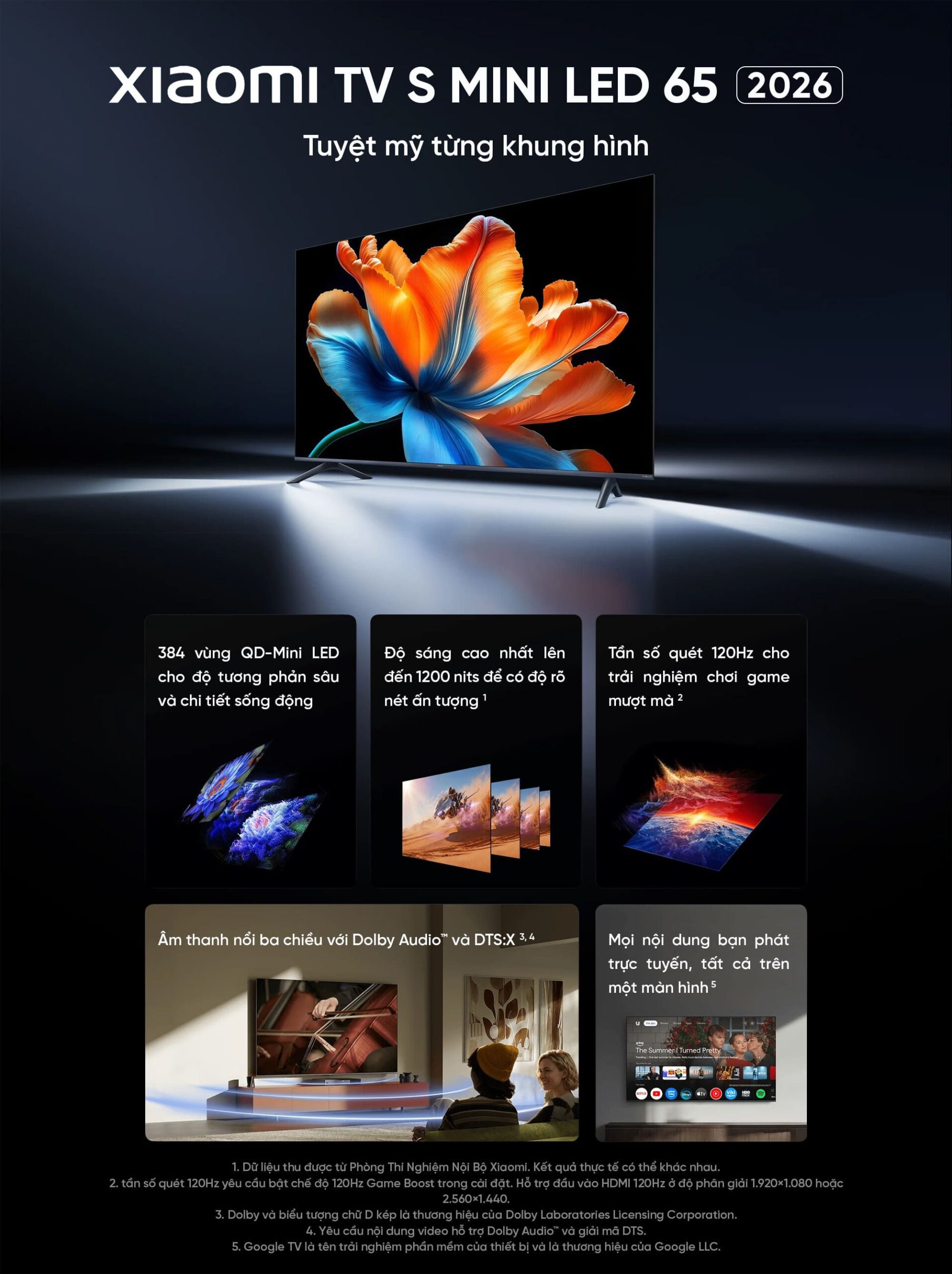 Xiaomi TV S Mini LED 2026 65 Inch QD-Mini LED 4K