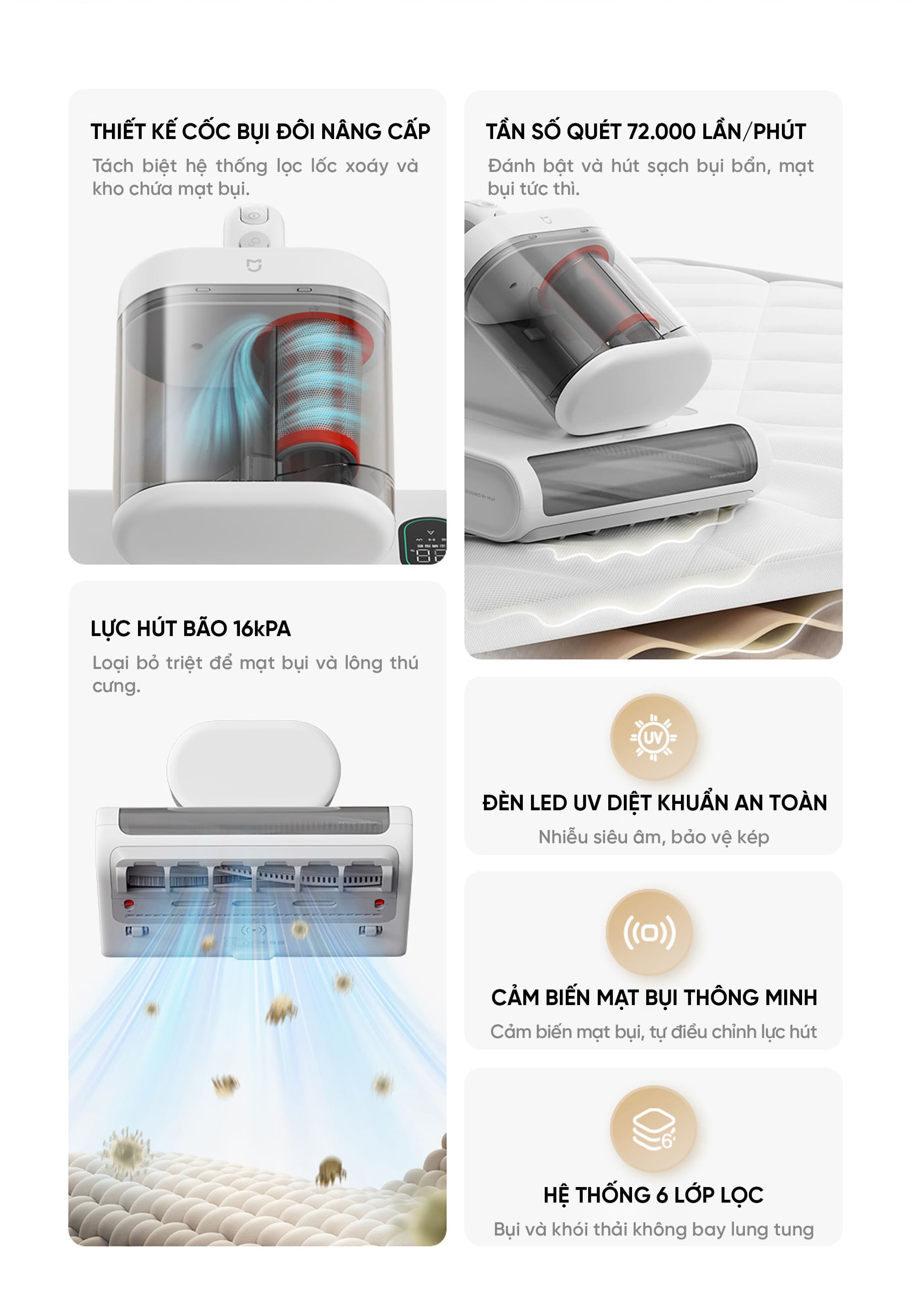 Máy hút bụi diệt khuẩn Mijia 2 Pro