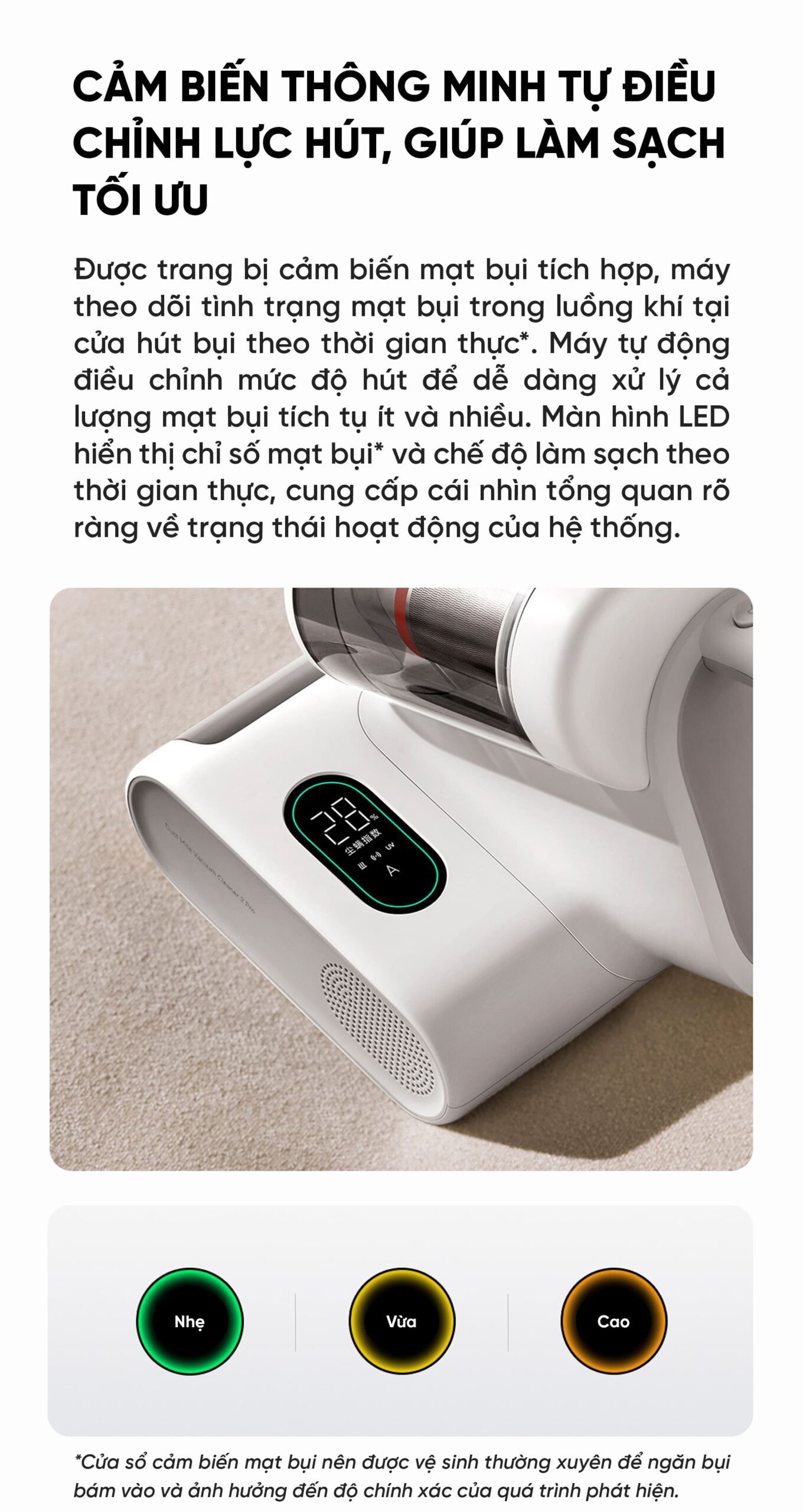 Máy hút bụi diệt khuẩn Mijia 2 Pro