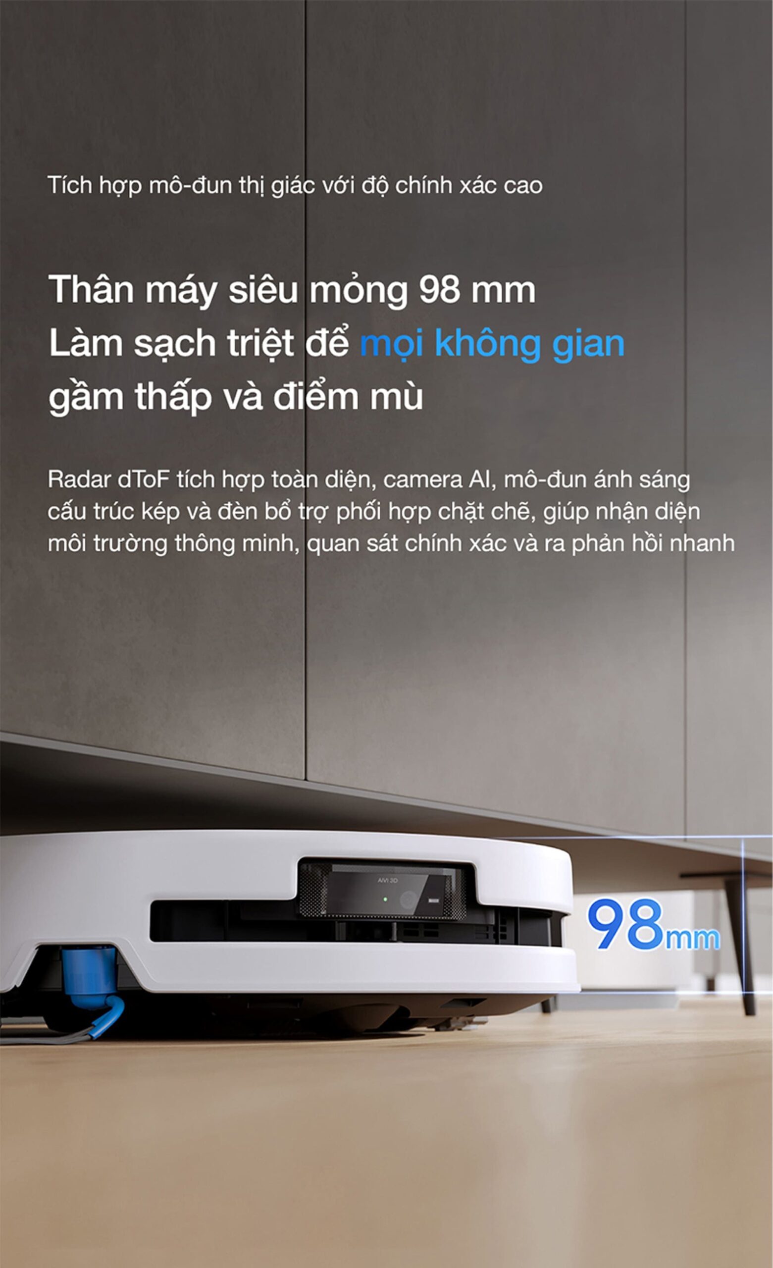 Robot hút bụi lau nhà Ecovacs Deebot T80S Omni