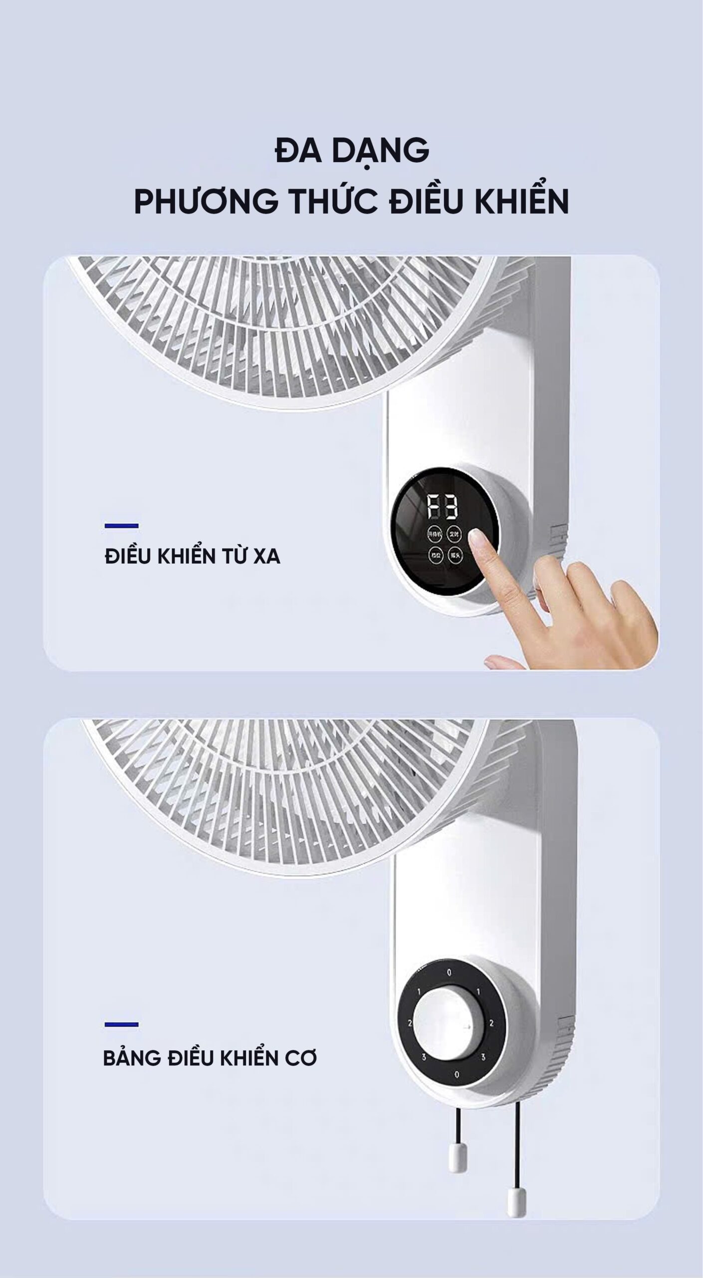 Quạt treo tường Xiaomi Jipin JP-FGB-B22SR 7 Cánh kết nối App Xiaomi Home