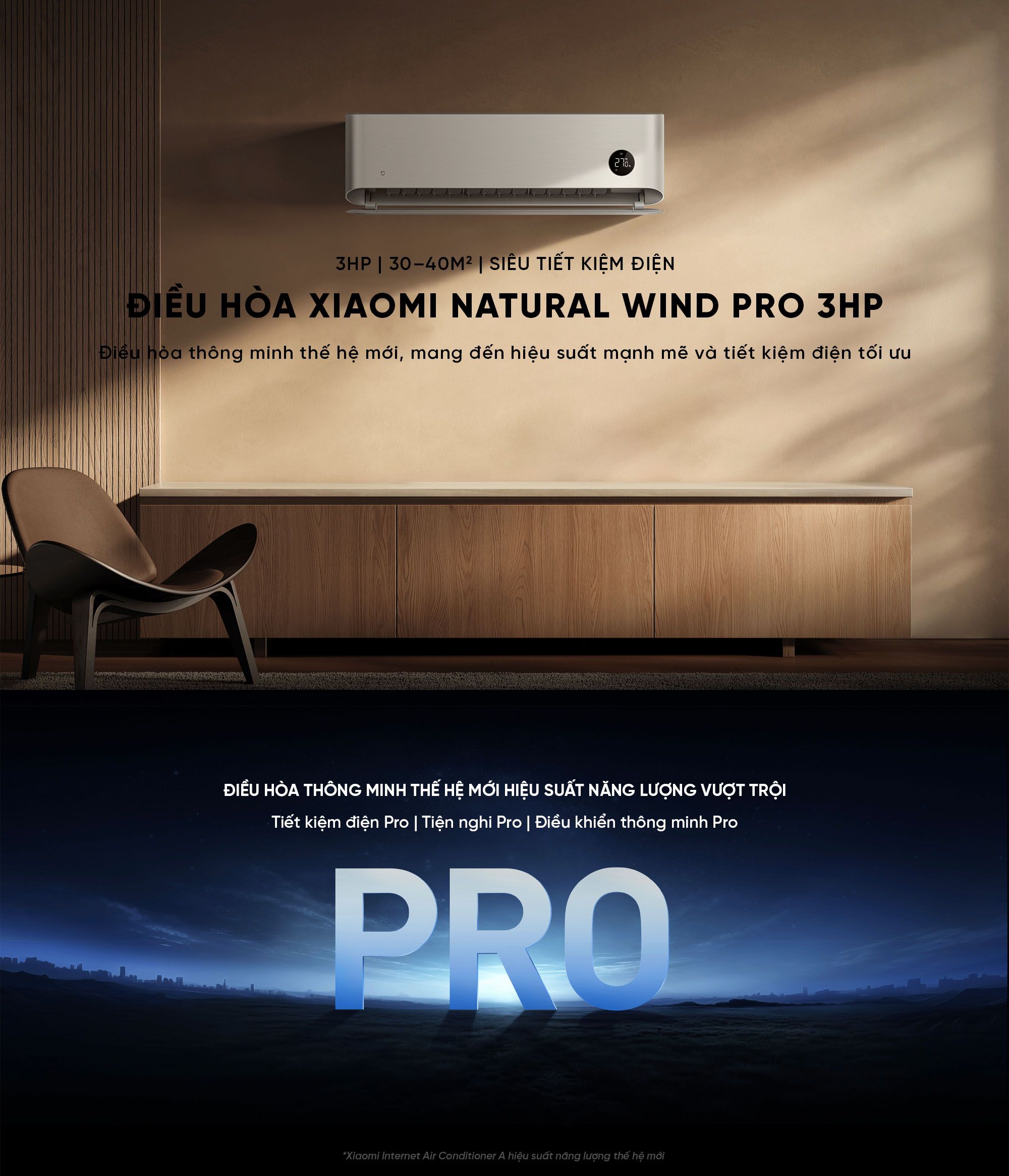 Điều hòa thông minh Xiaomi Natural Wind Pro 3HP