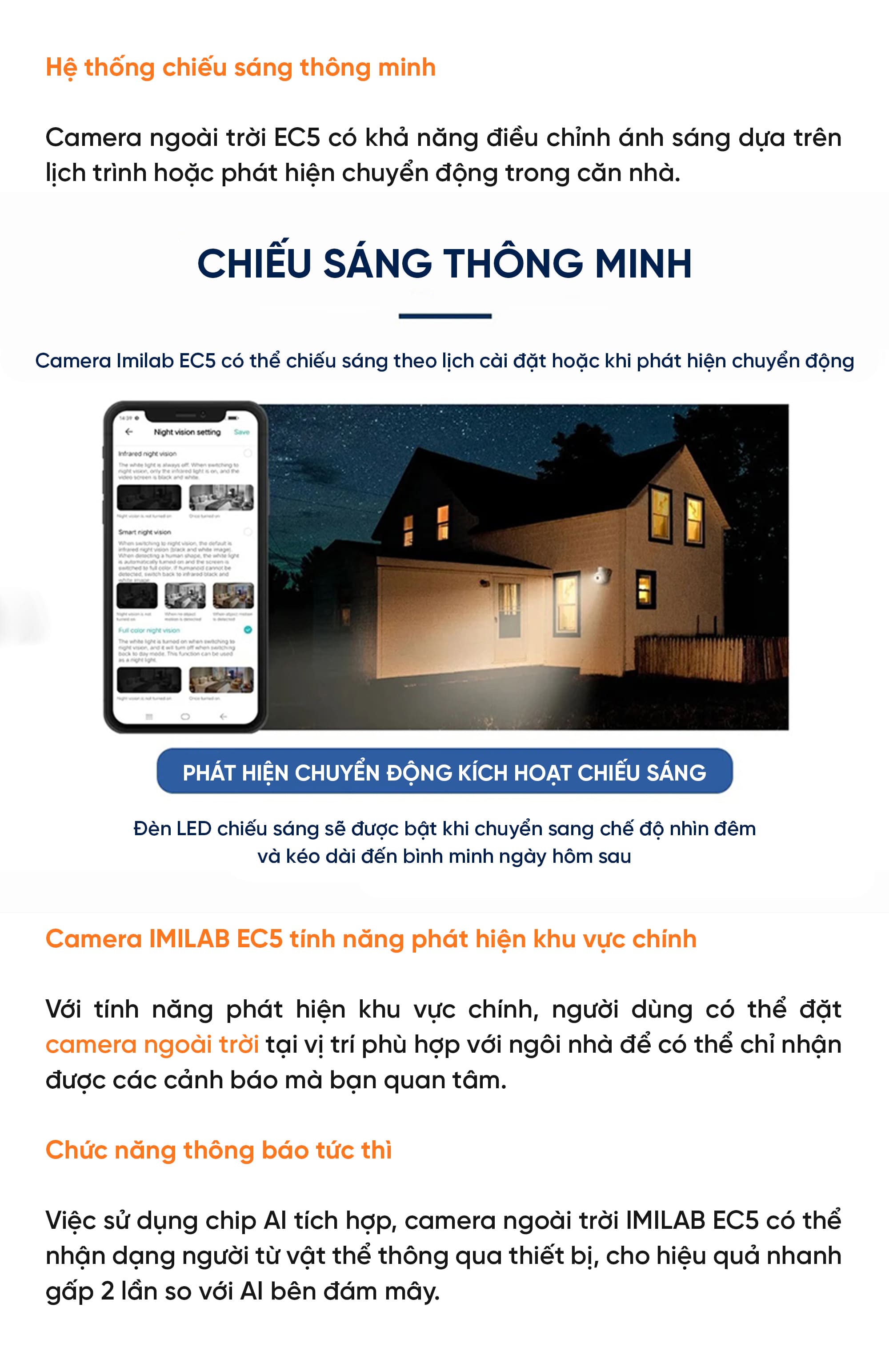 Camera ngoài trời Xiaomi IMILAB EC5 - Kết nối app Mihome