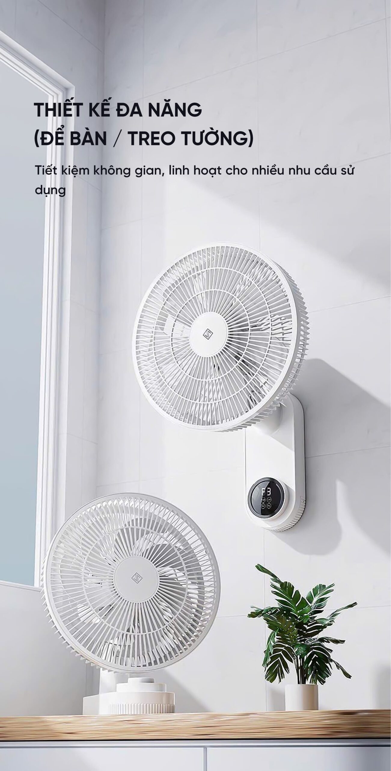 Quạt treo tường Xiaomi Jipin JP-FGB-B22SR 7 Cánh kết nối App Xiaomi Home