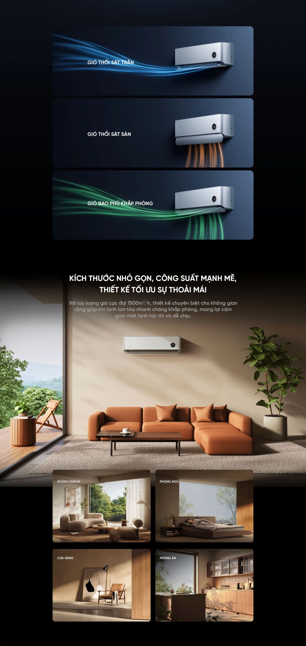 Điều hòa thông minh Xiaomi Natural Wind Pro 3HP