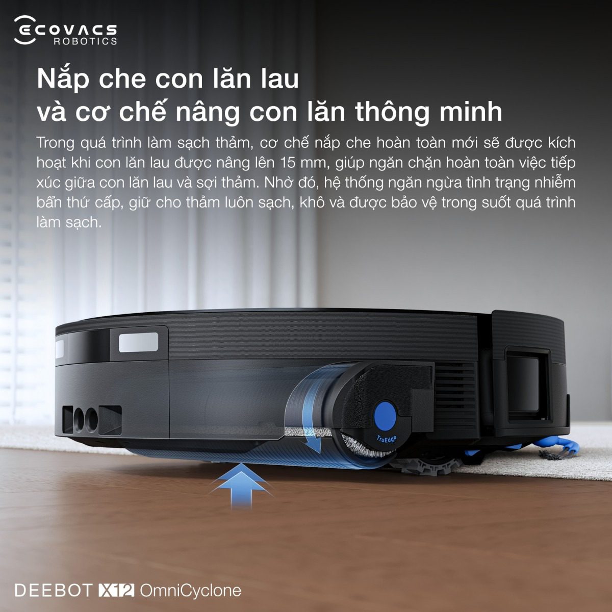 Robot hút bụi Ecovacs X12 OmniCyclone