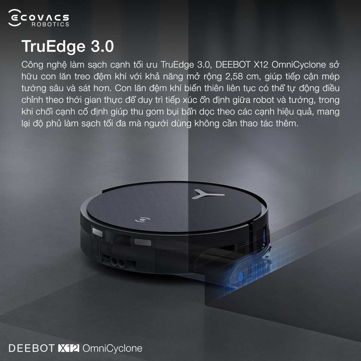Robot hút bụi Ecovacs X12 OmniCyclone