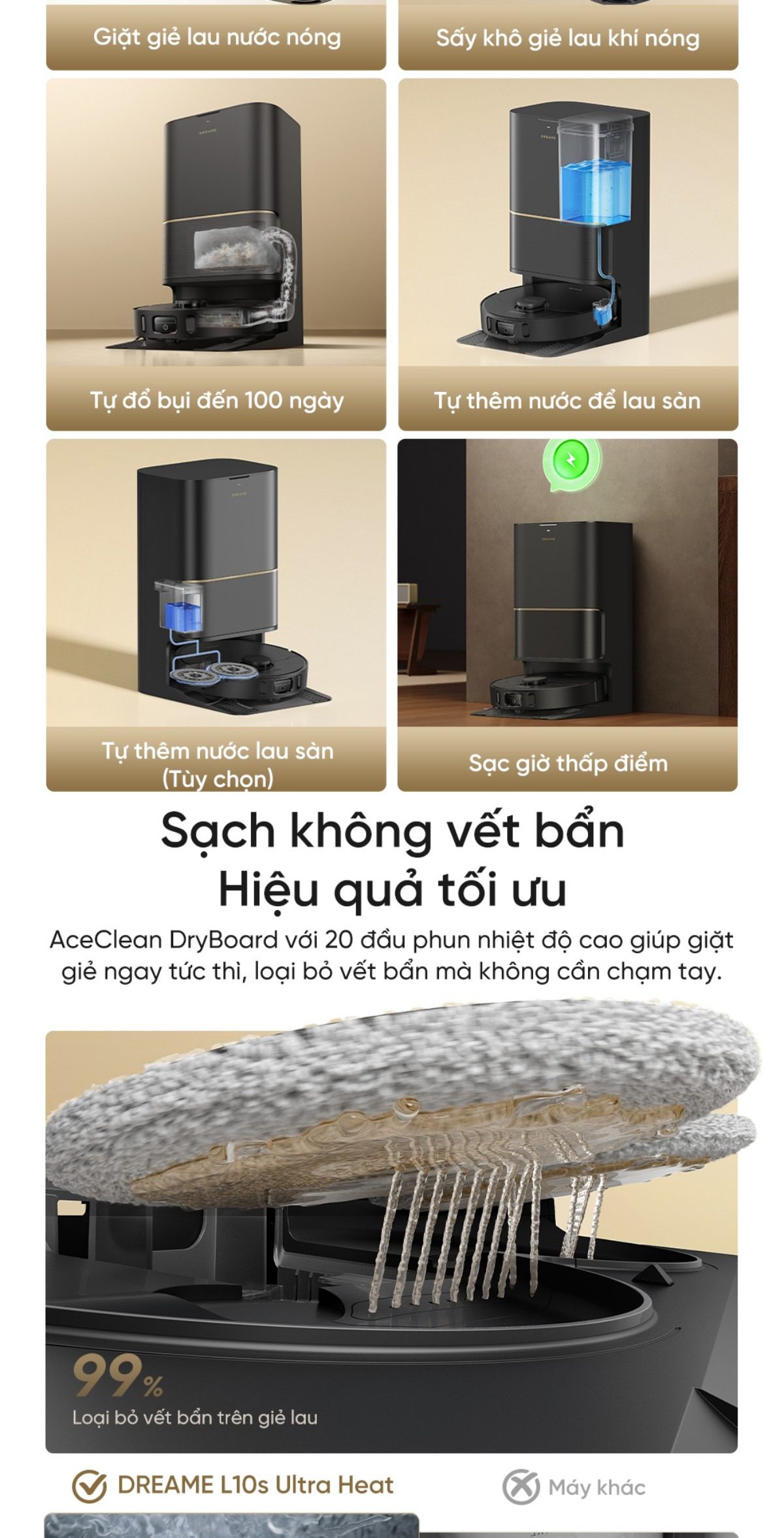 Robot hút bụi Dreame L10s Ultra Heat