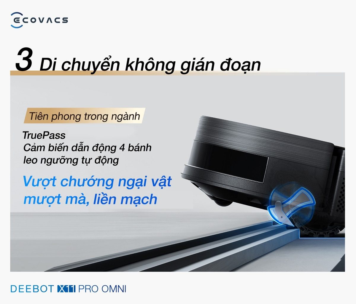 Robot hút bụi Ecovacs X11 Pro OMNI tự động cấp xả nước