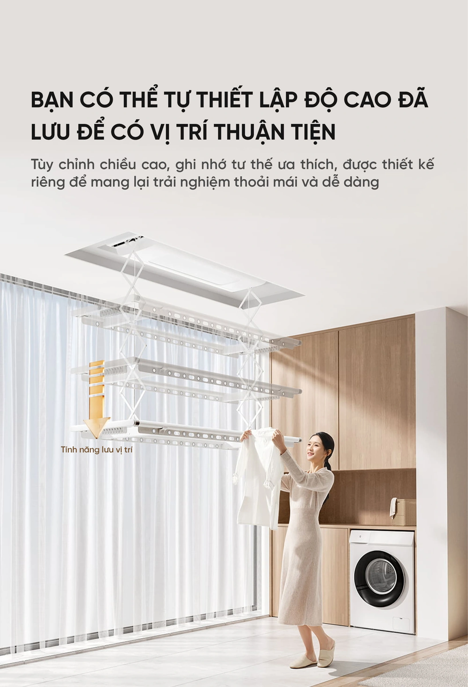 Giàn phơi thông minh có đèn sấy Mijia 1S